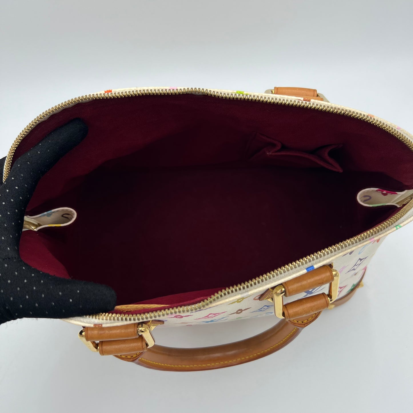 LV Takashi Murakami White Multicolor Alma PM