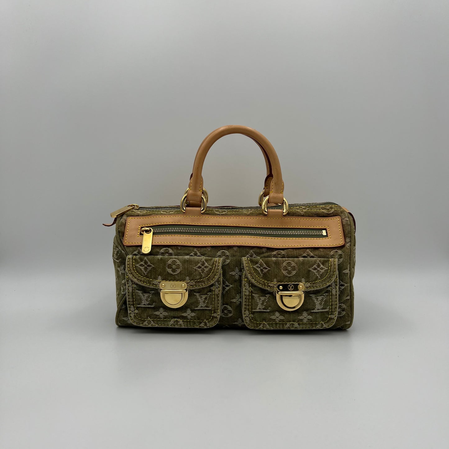 LV Green Monogram Denim Neo Speedy