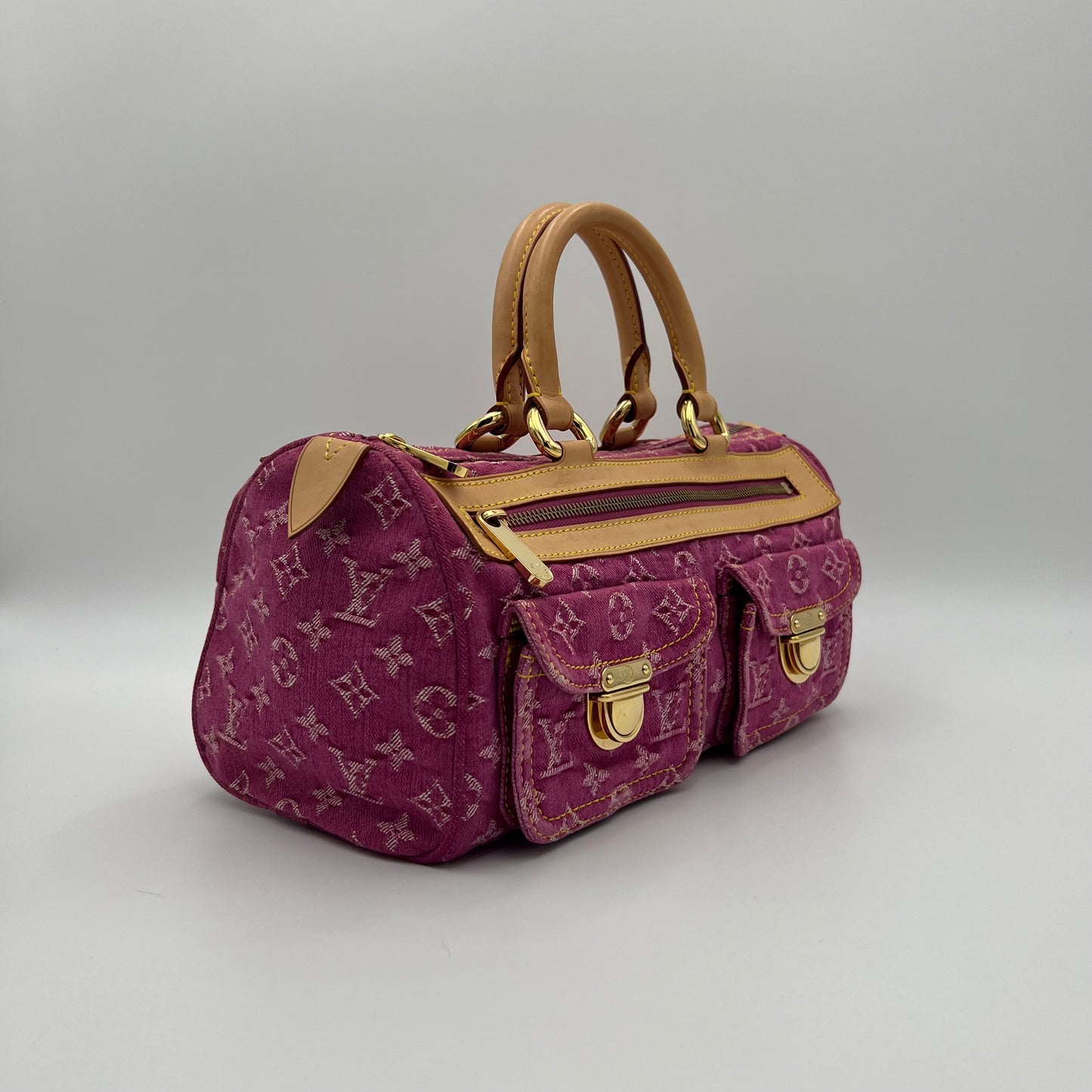 LV Pink Monogram Denim Neo Speedy