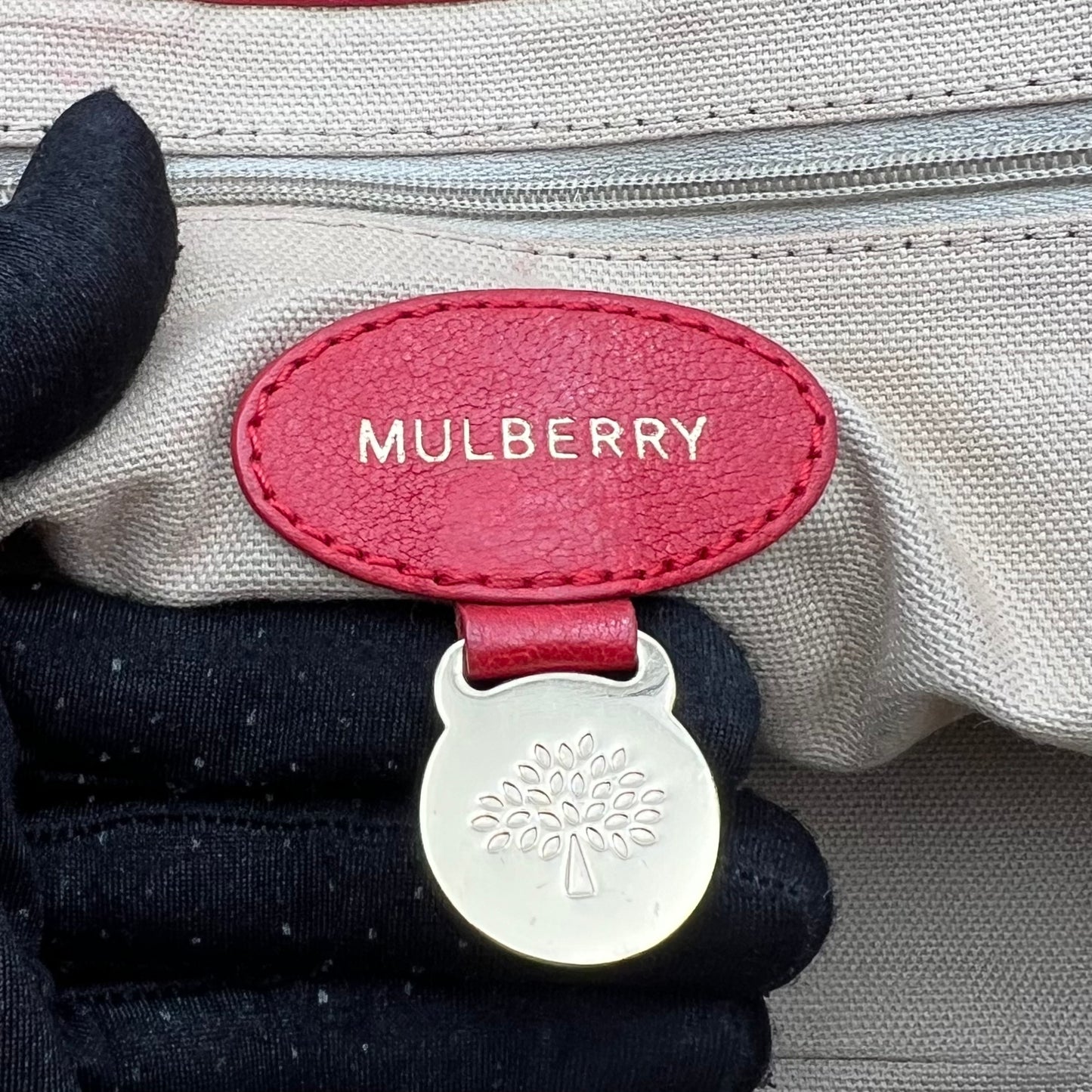 Mulberry Red Leather Alexa Satchel
