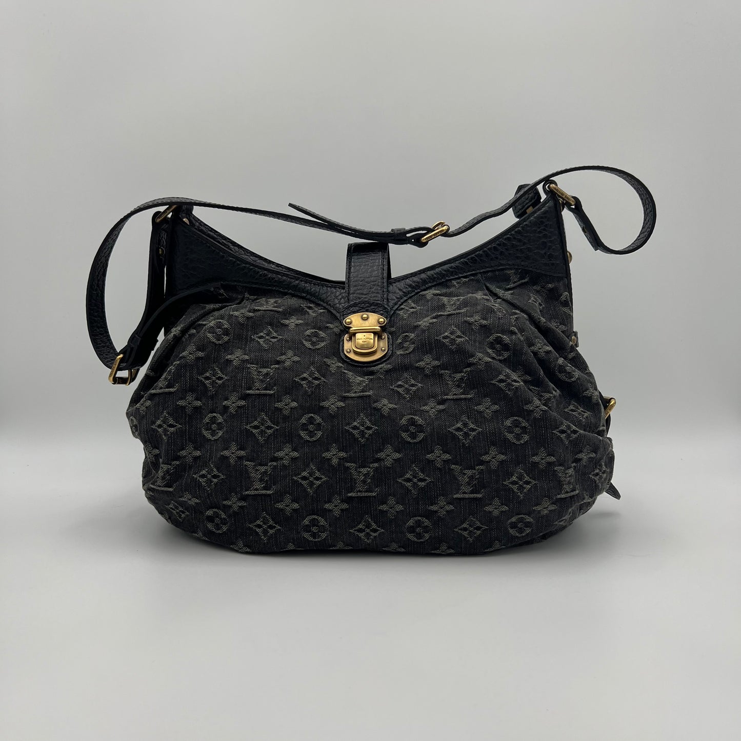 LV Black Monogram Denim Mahina