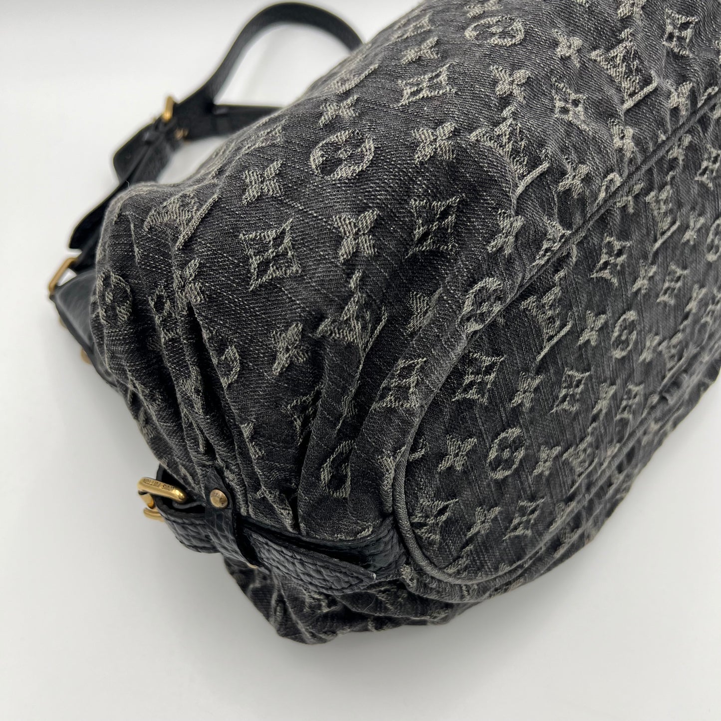 LV Black Monogram Denim Mahina