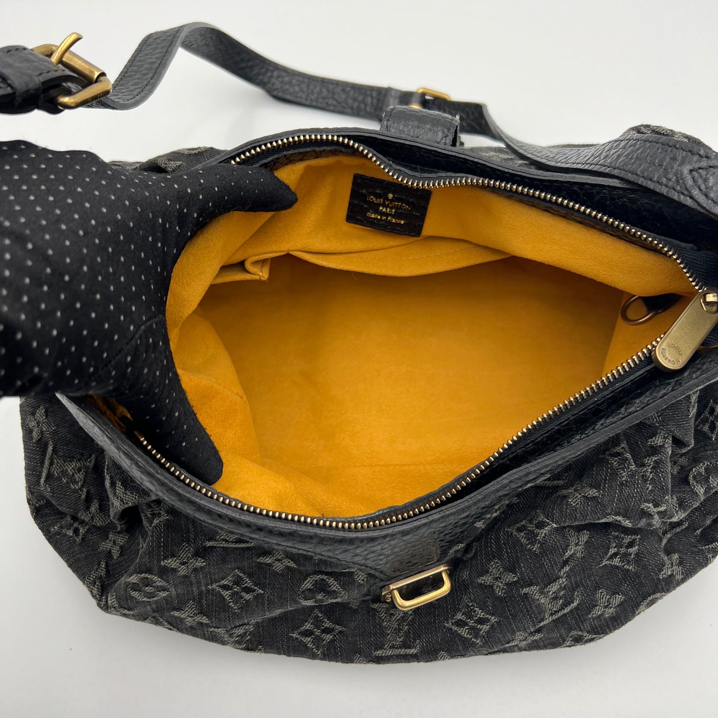 LV Black Monogram Denim Mahina