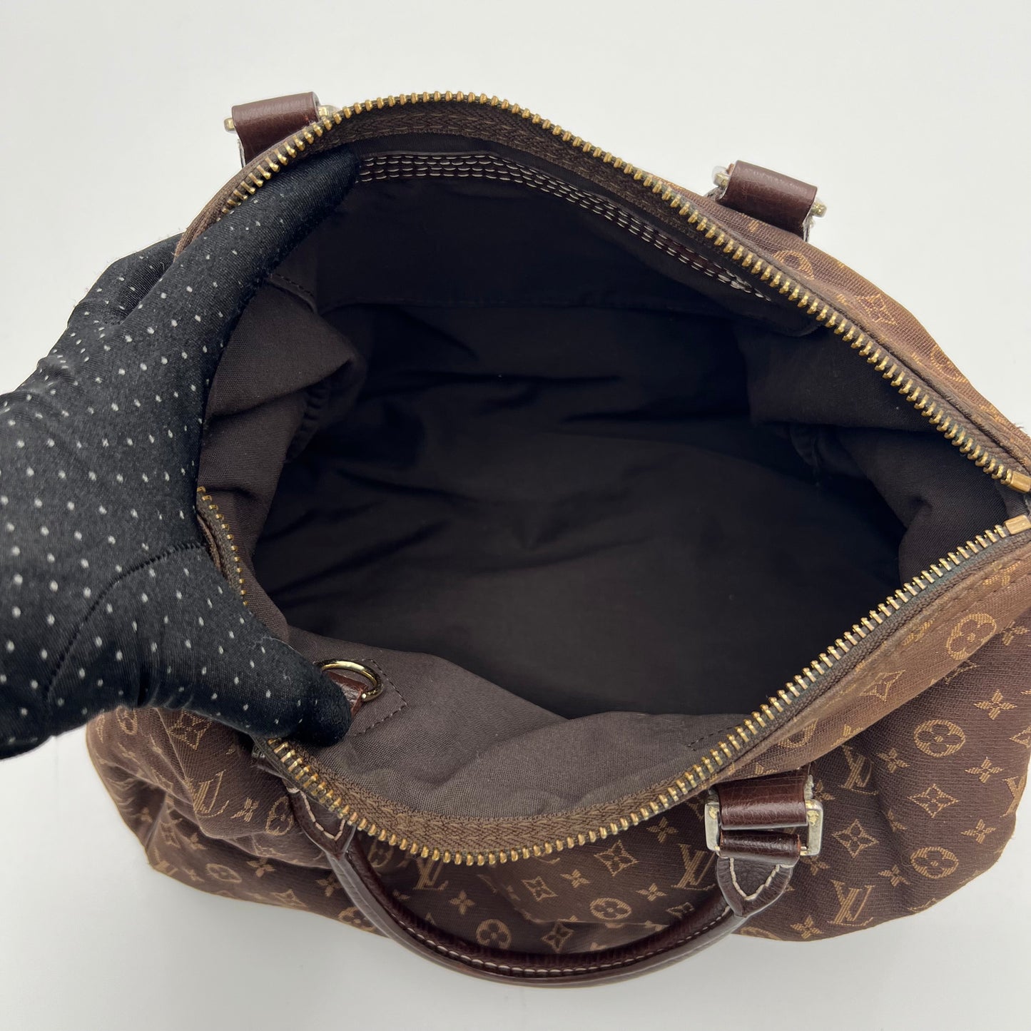 LV Brown Mini Lin Speedy 30