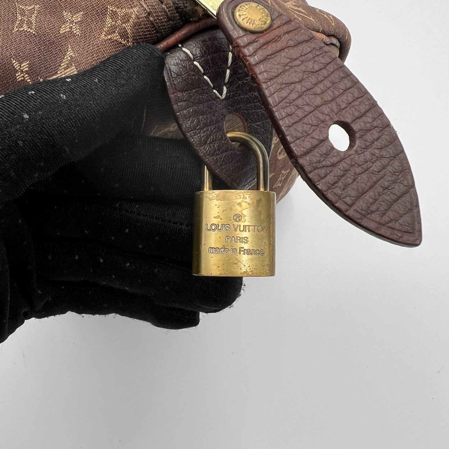 LV Brown Mini Lin Speedy 30