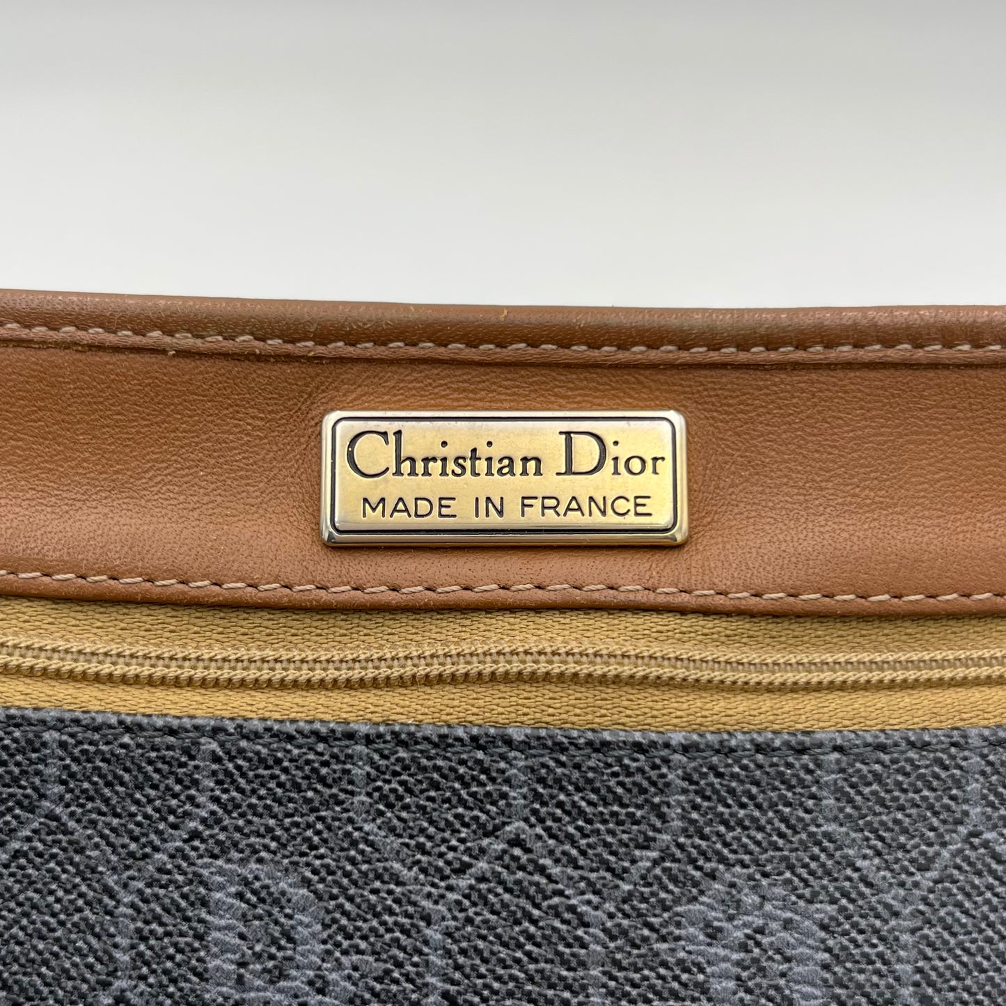 Christian Dior Dark Honeycomb Bucket Crossbody with Pouch