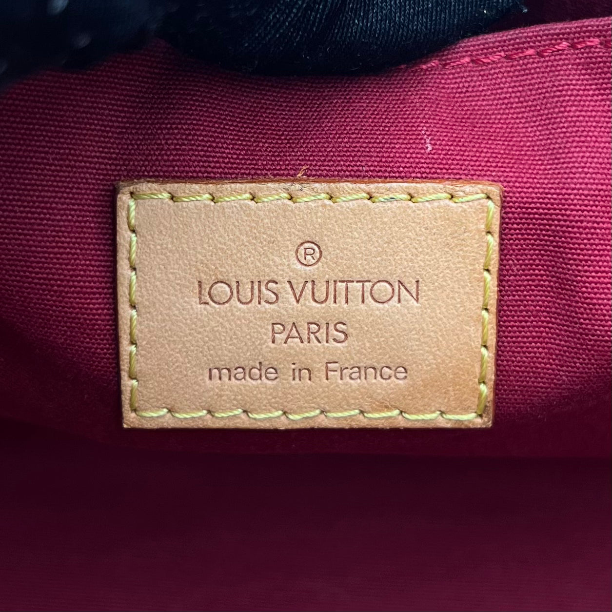 LV Red Monogram Vernis Roxbury Drive Handbag