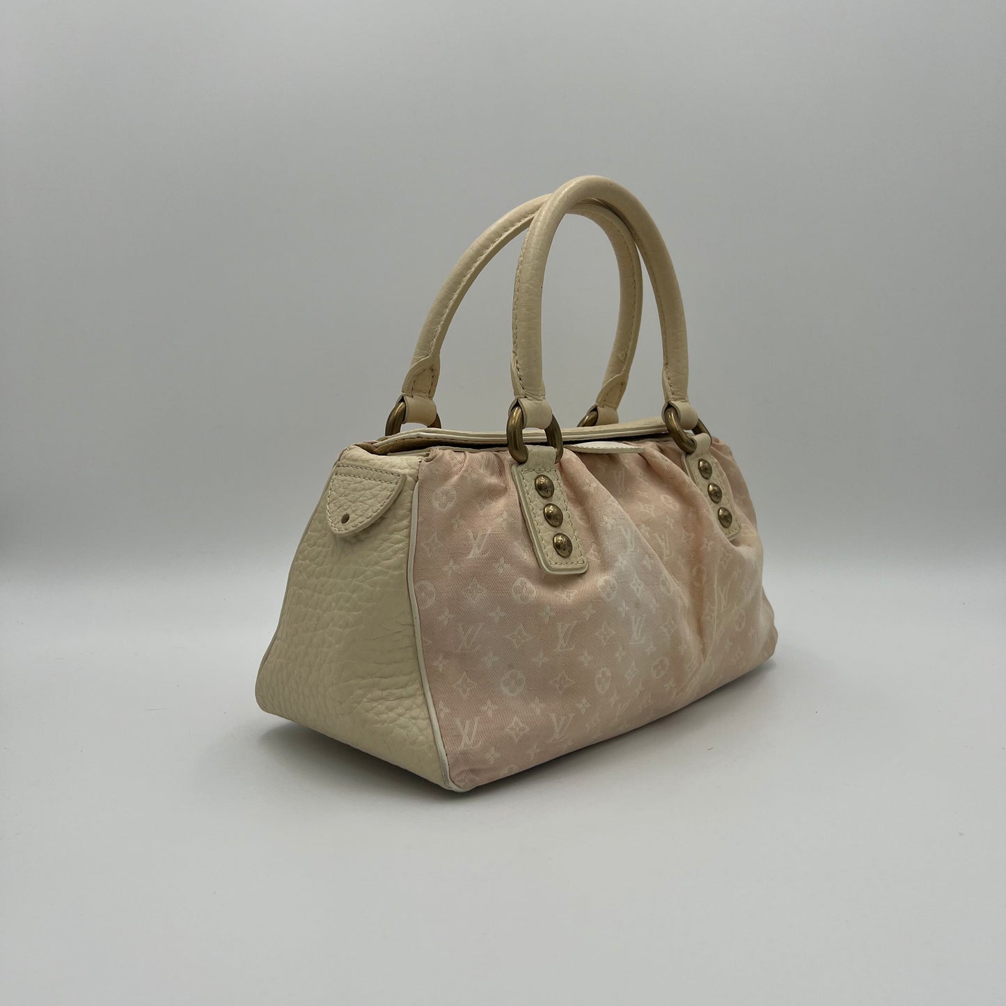 LV Rose Monogram Mini Lin Trapeze Handbag PM