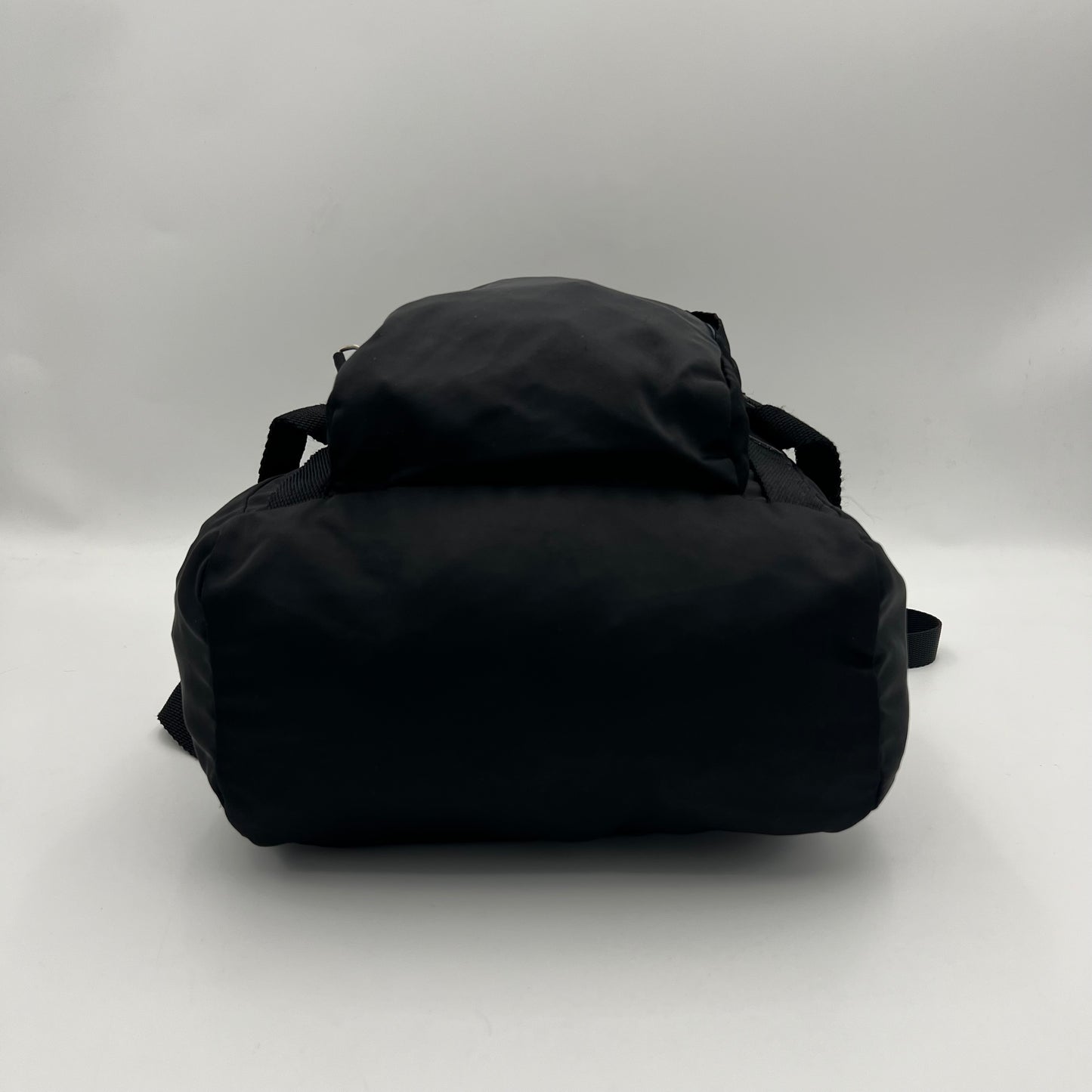 Prada Black Nylon Double Buckle Small Backpack