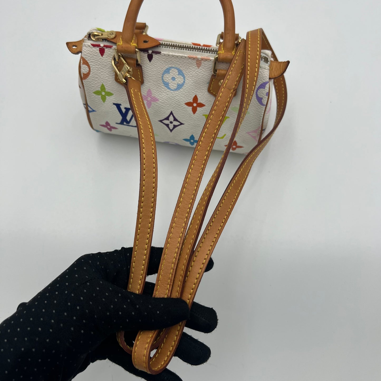LV Takashi Murakami White Multicolor Mini Speedy