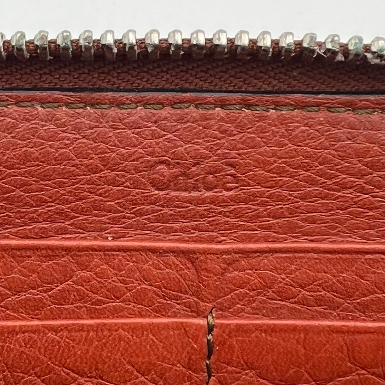 Chloe Orange Leather Paddington Zip Around Long Wallet