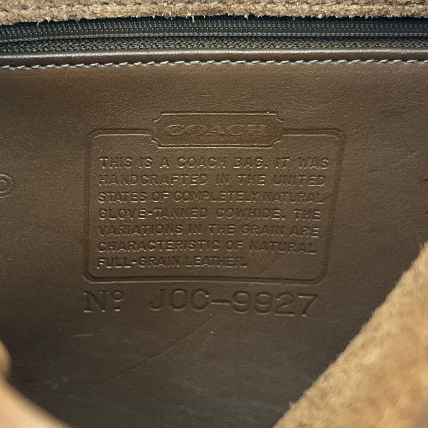 Coach Vintage British Tan Leather 9972 Willis Two-Way Bag