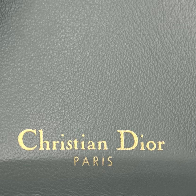 Christian Dior Gray Oblique Canvas Lotus Saddle Short Wallet