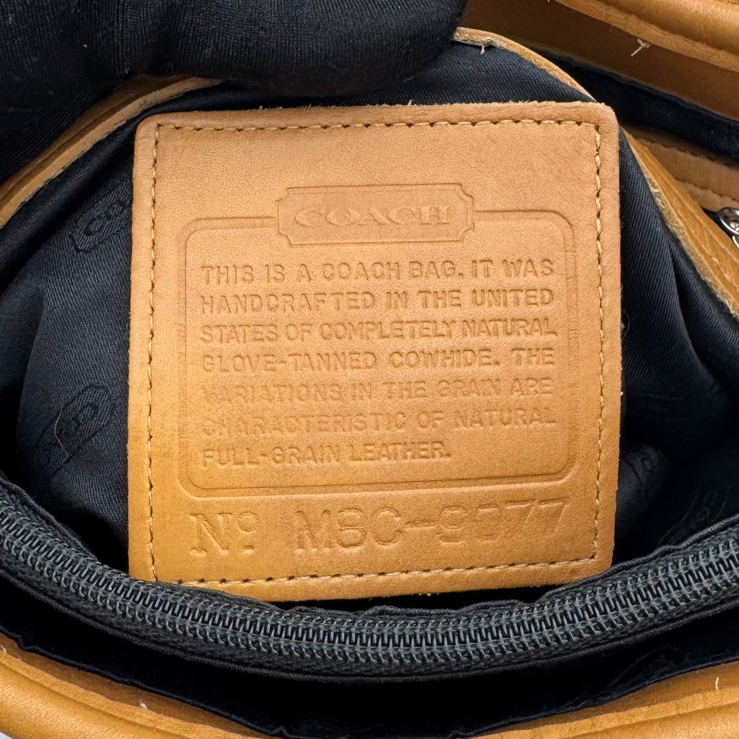 Coach 9077 Camel Brown Leather Legacy Lunch Tote