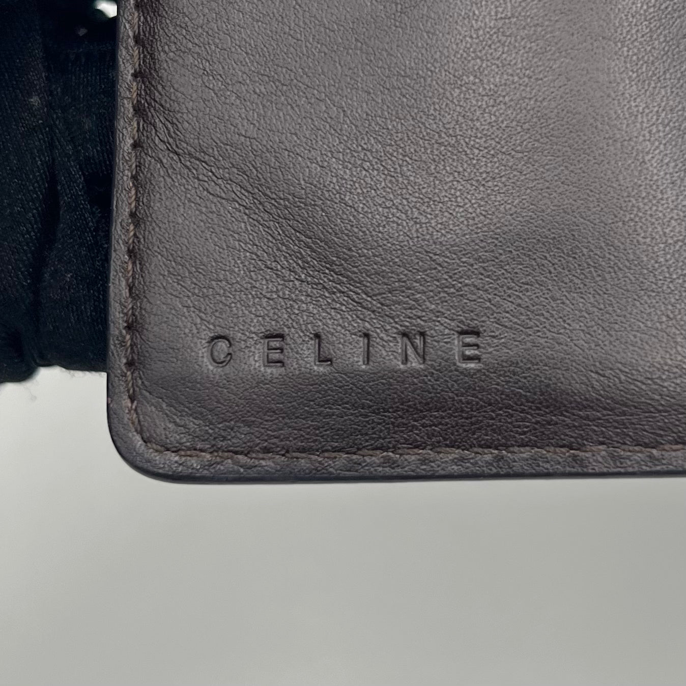 Celine Triomphe Canvas Croc Embossed Leather Long Wallet