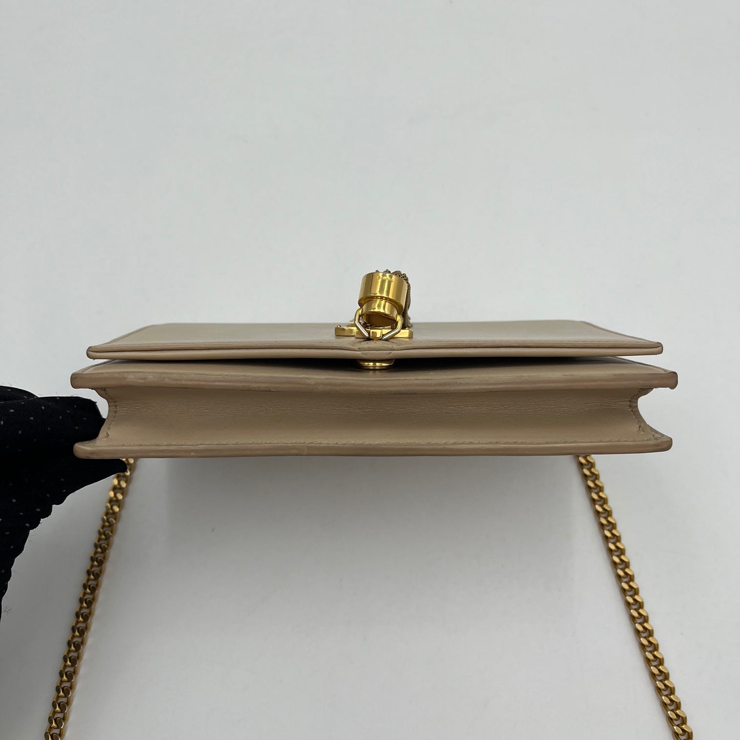 YSL Beige Calfskin Small Kate Tassel Crossbody