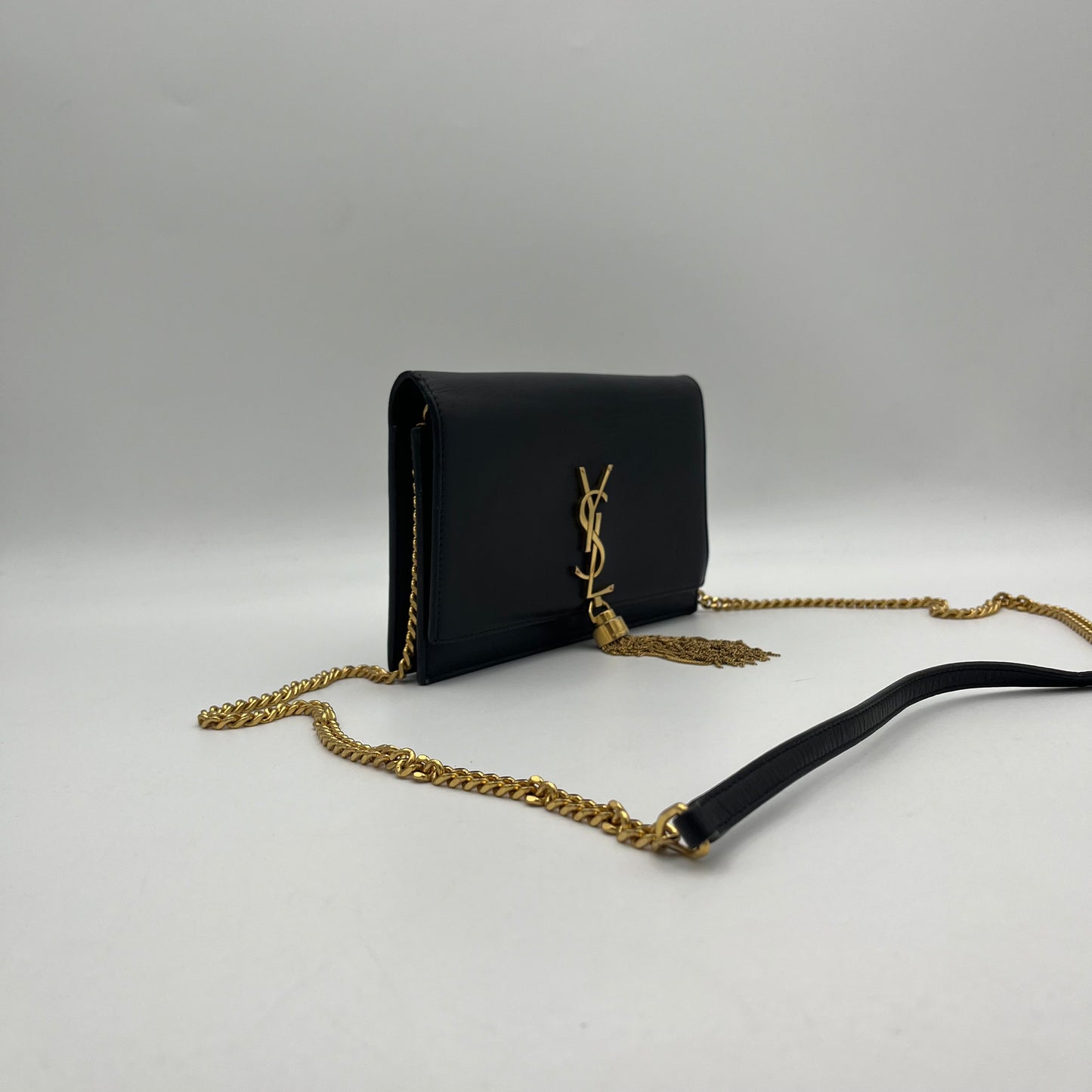 YSL Black Small Kate Tassel Crossbody