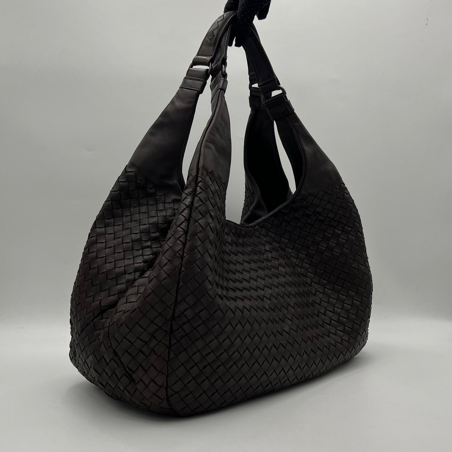 Bottega Veneta Brown Intrecciato Campana Large Hobo Bag