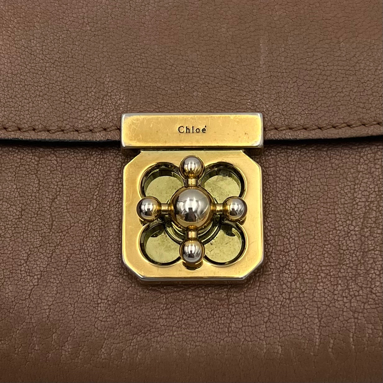 Chloe Brown Leather Elsie Long Wallet