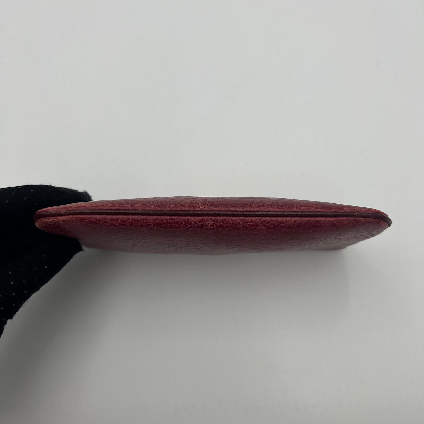 Cartier Paris Burgundy Leather Zip Pouch