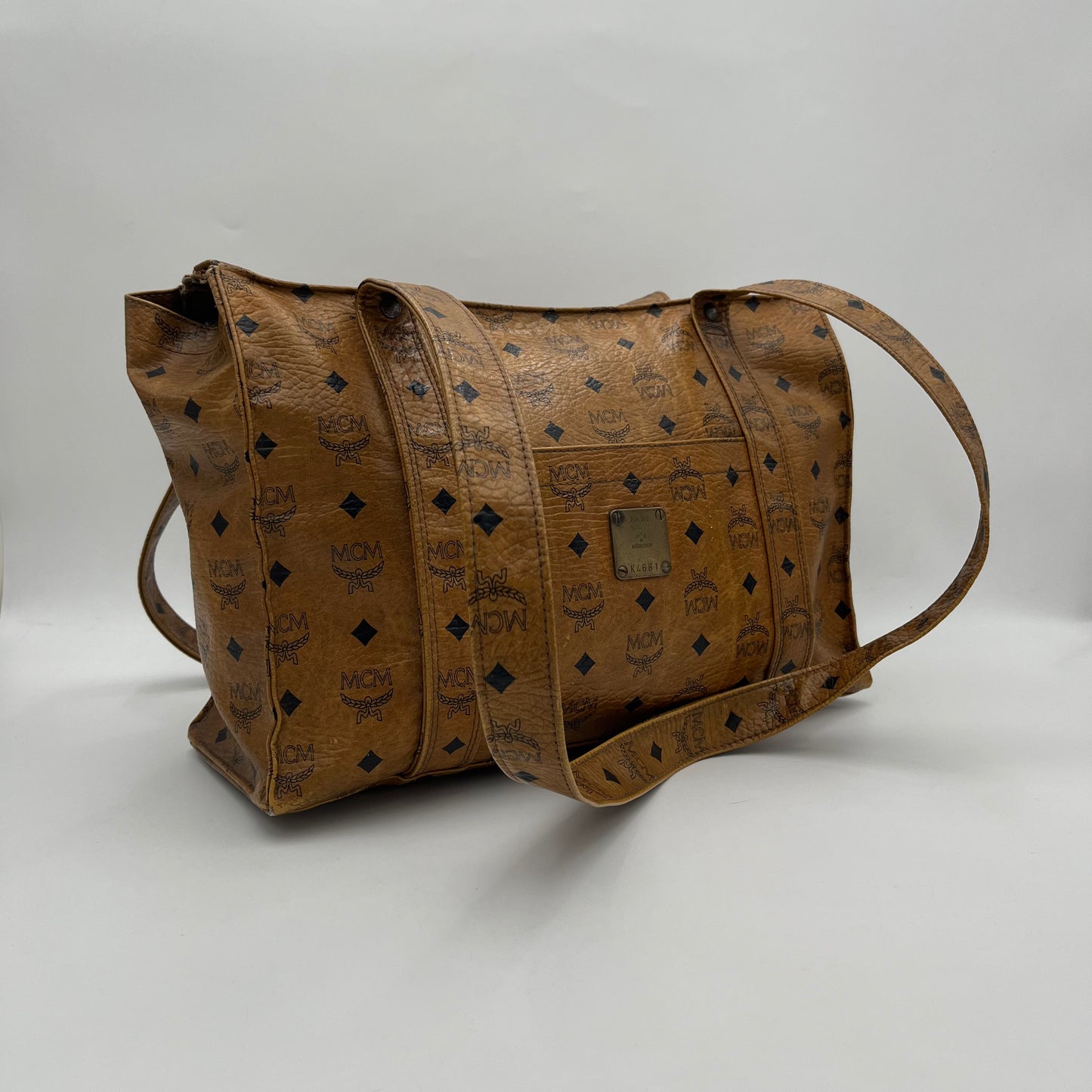 MCM Cognac Shopper's Tote