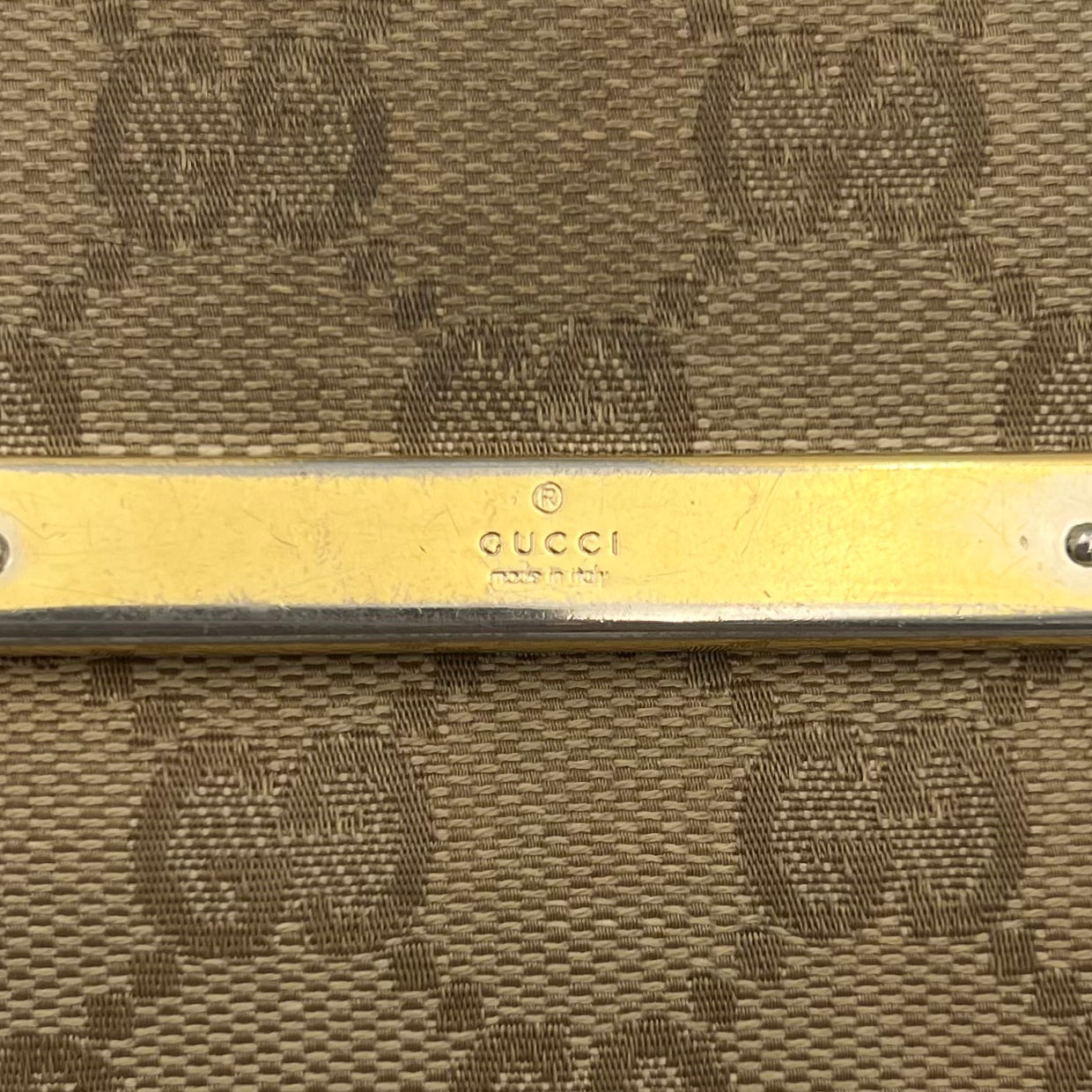 Gucci Beige Monogram Canvas and Lavander Leather Short Wallet