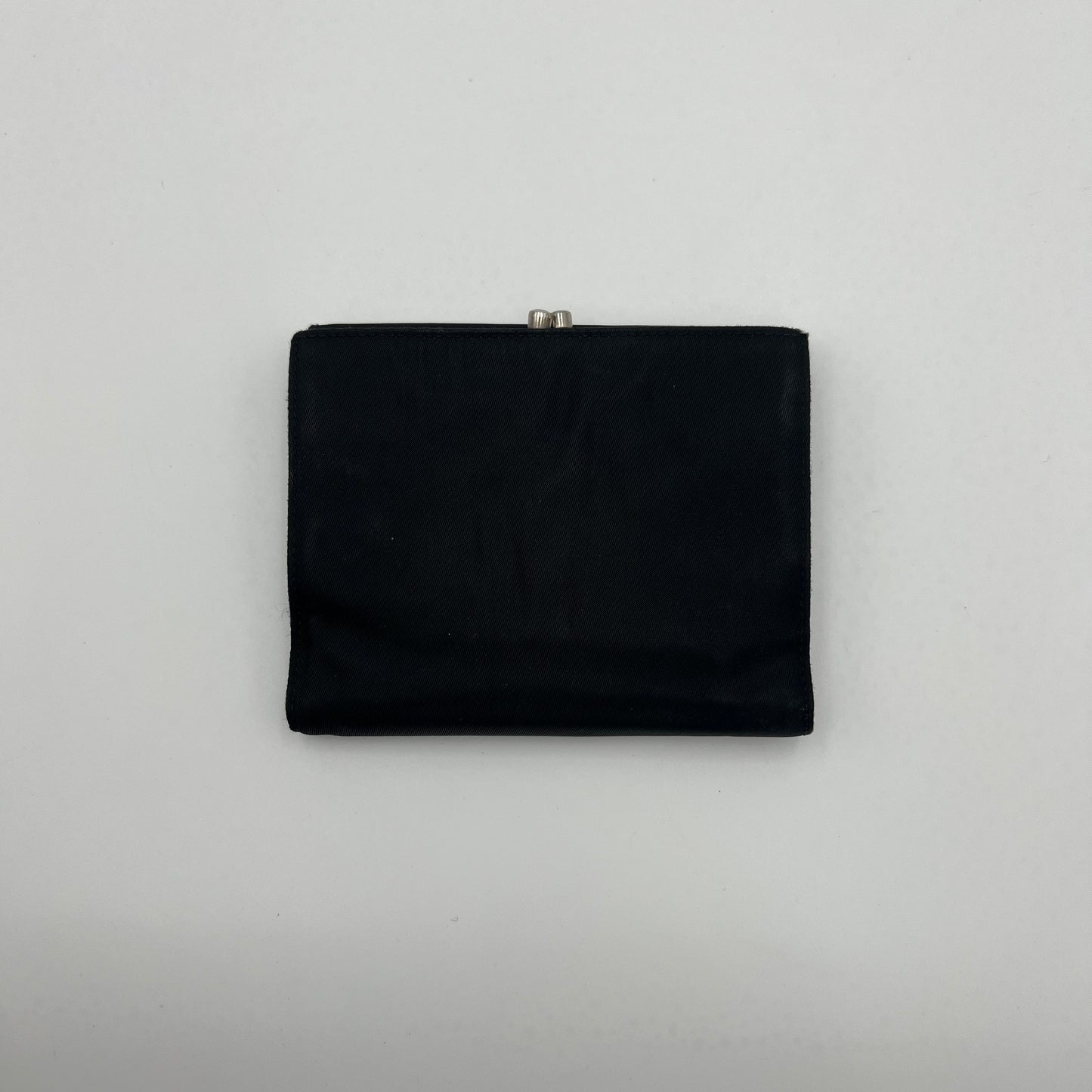 Prada Black Nylon Medium Trifold Wallet