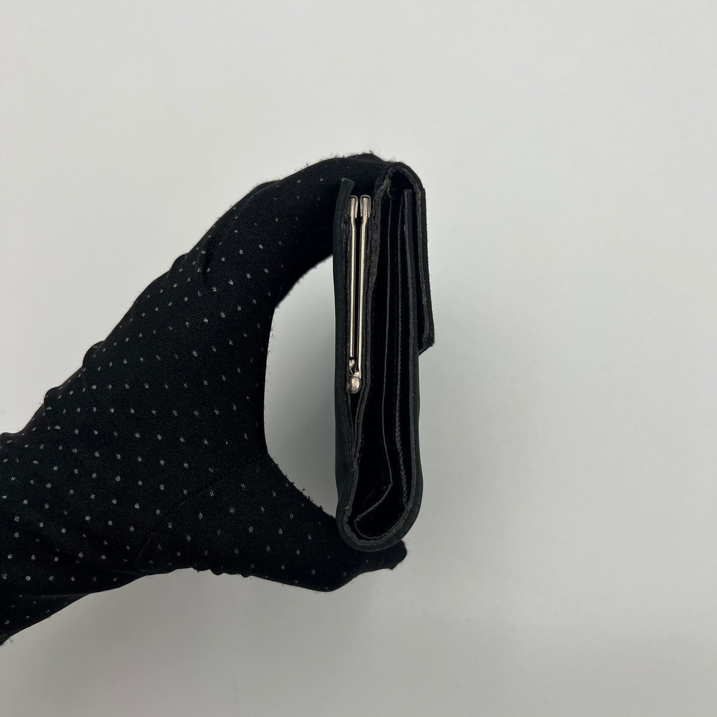 Prada Black Nylon Medium Trifold Wallet