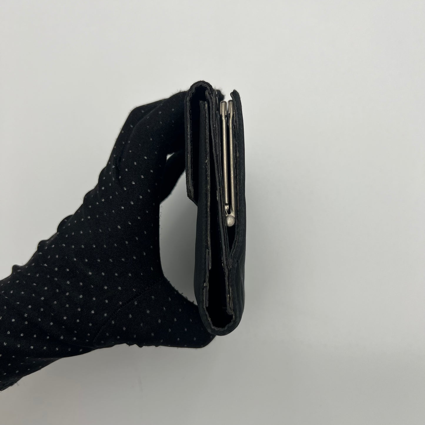 Prada Black Nylon Medium Trifold Wallet