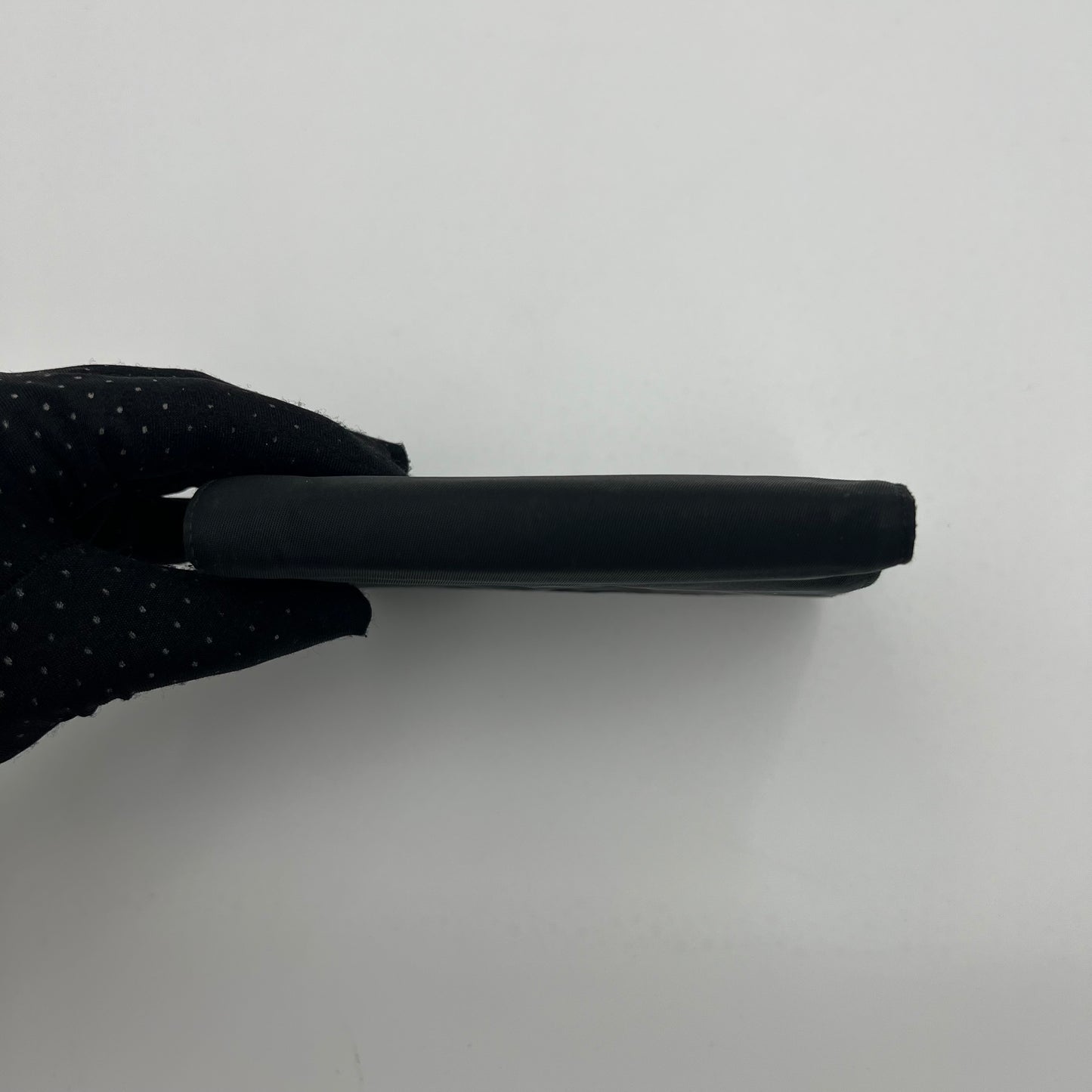 Prada Black Nylon Medium Trifold Wallet