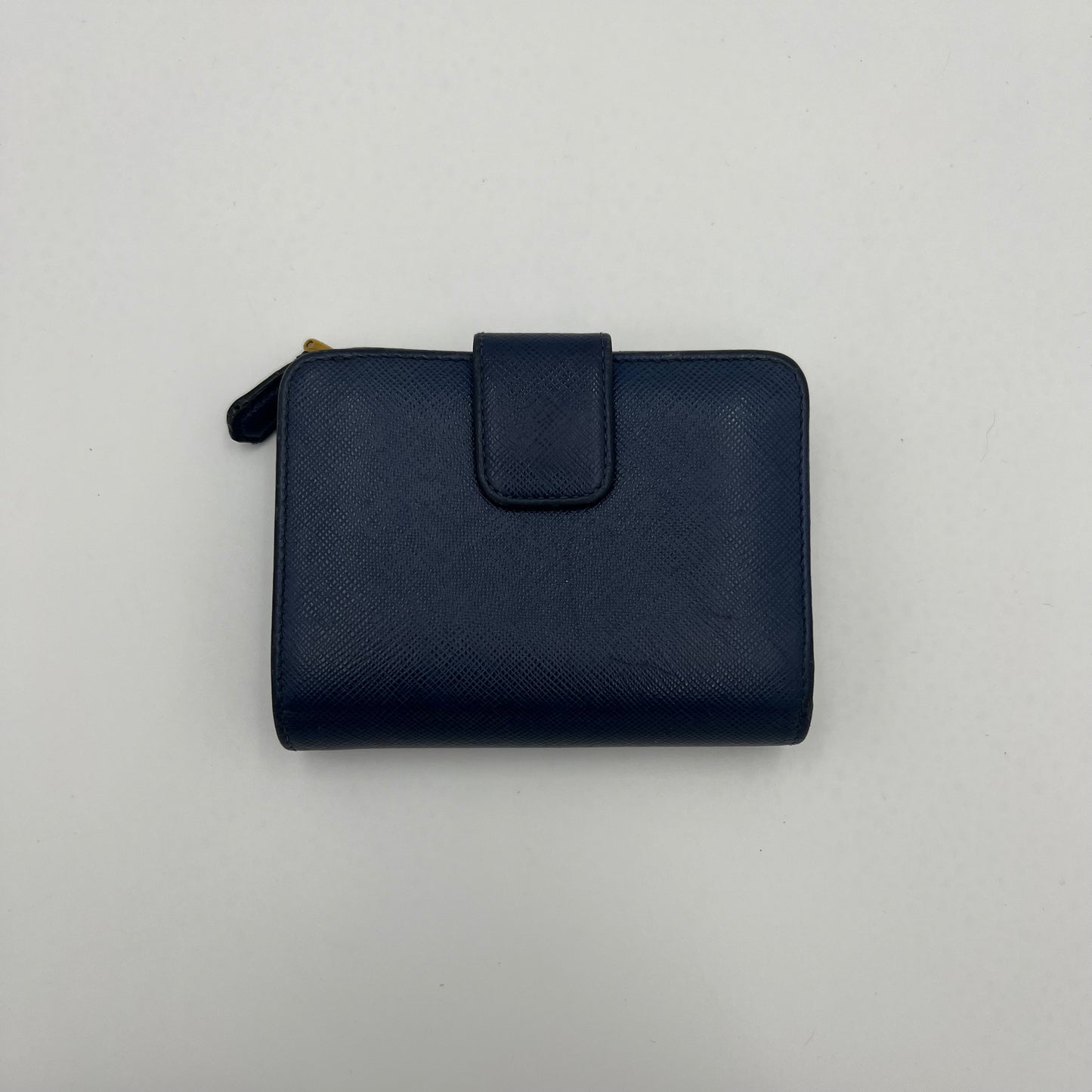 Prada Blue Saffiano Medium Compact Wallet