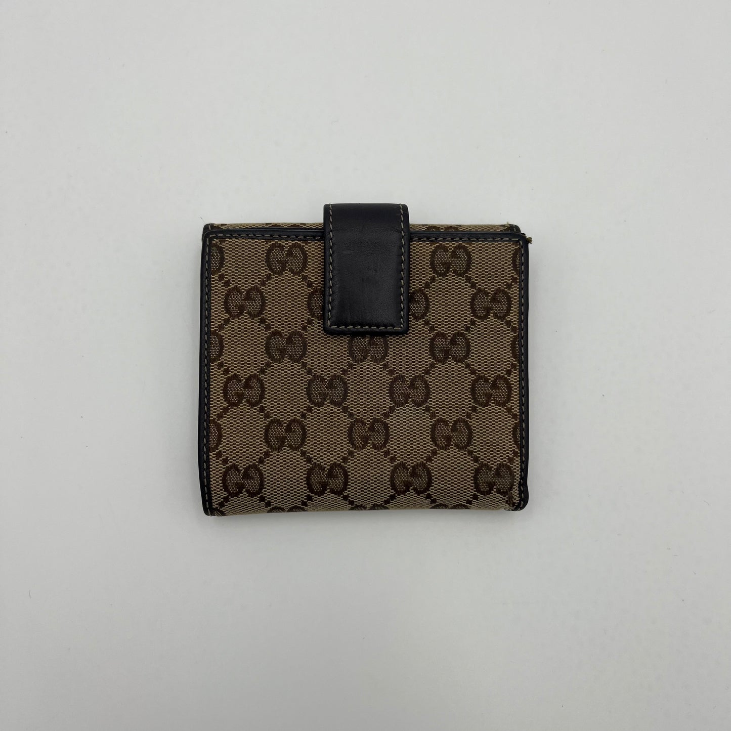 Gucci Brown Monogram Canvas and Leather Heart GG Short Wallet