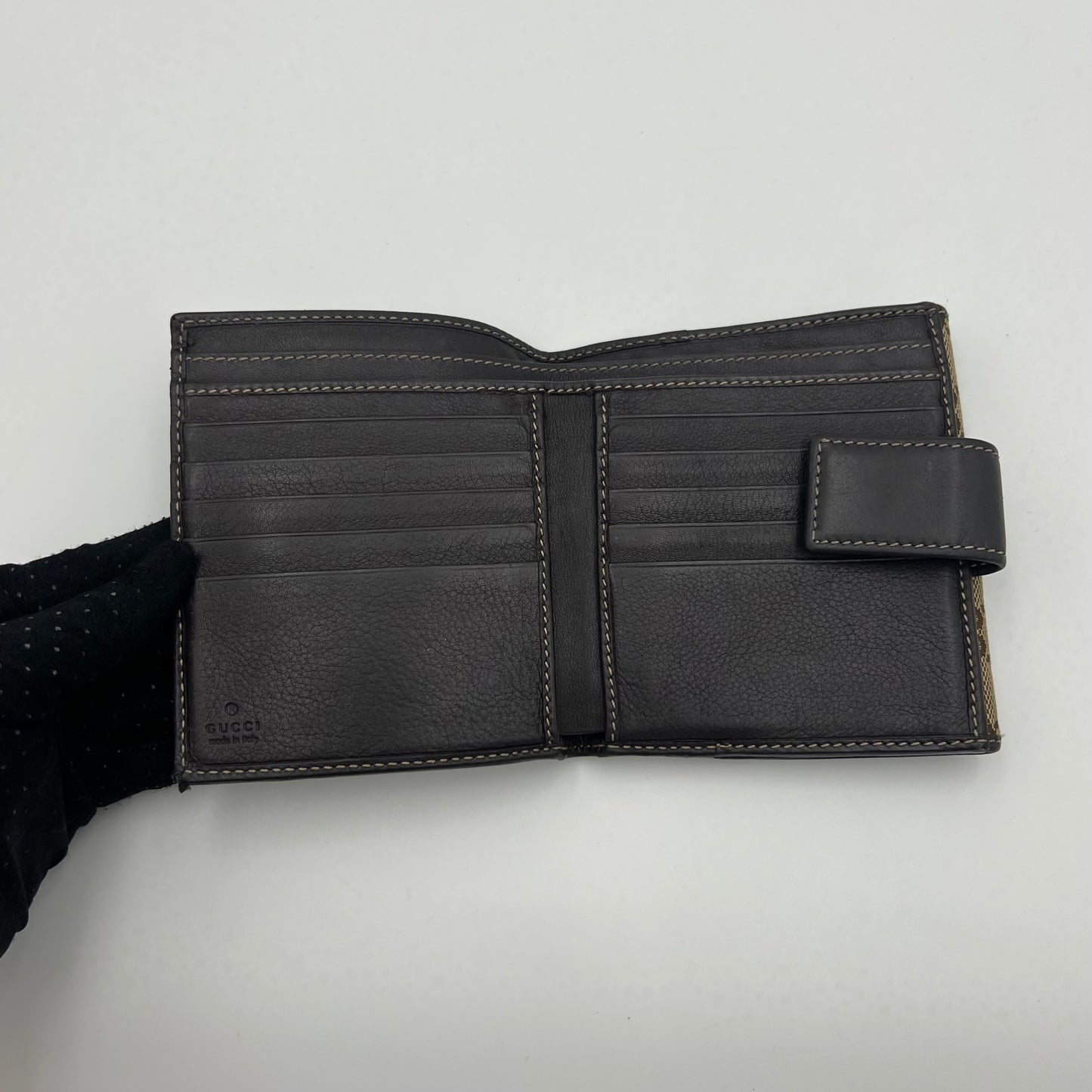 Gucci Brown Monogram Canvas and Leather Heart GG Short Wallet