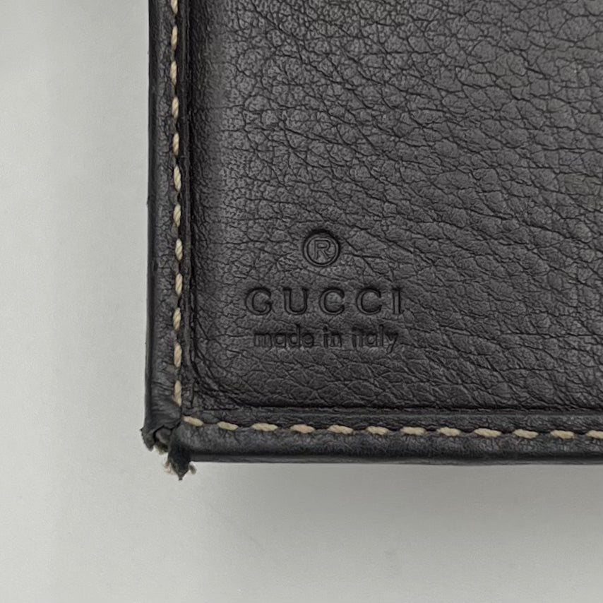 Gucci Brown Monogram Canvas and Leather Heart GG Short Wallet