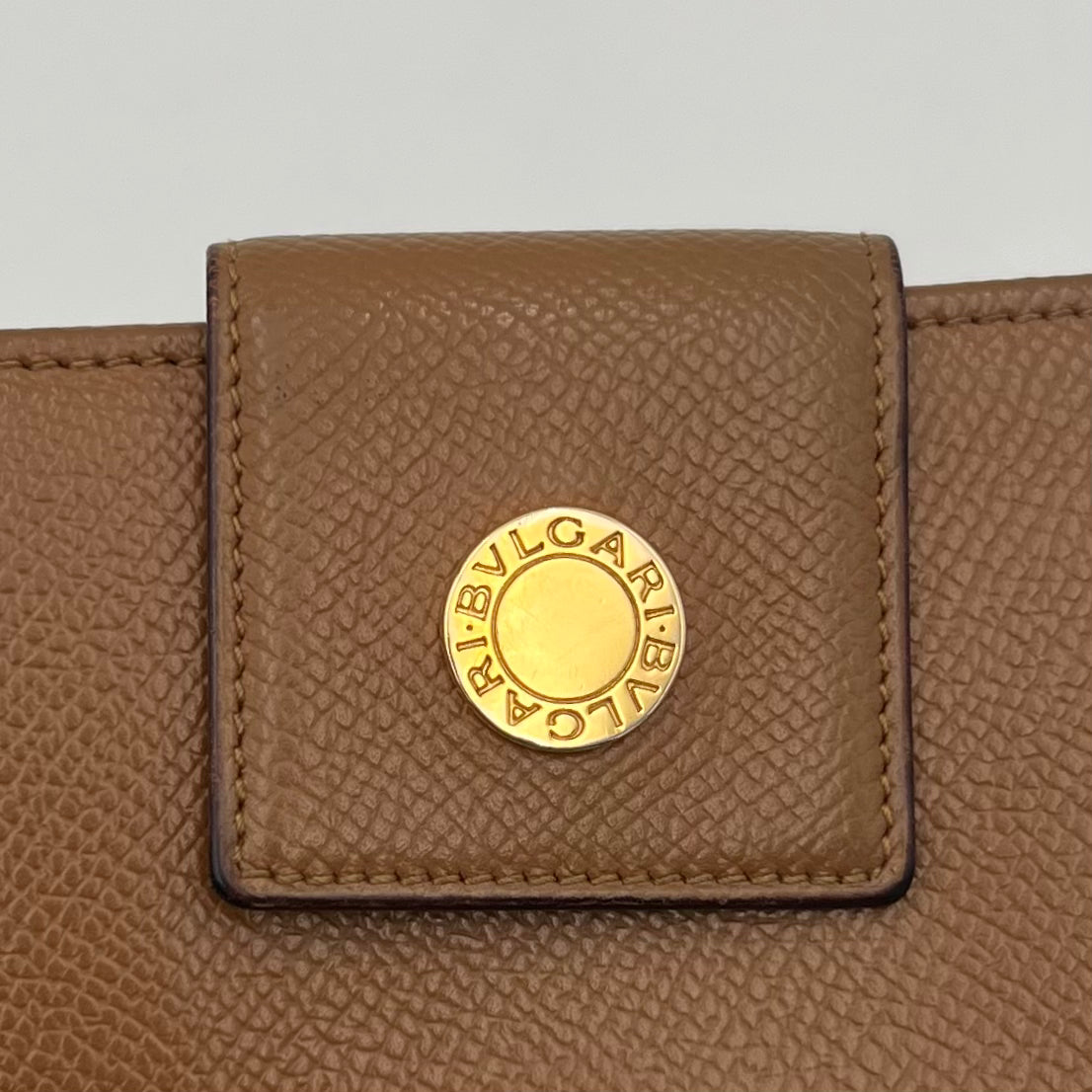 Bvlgari Brown Leather Bifold Wallet