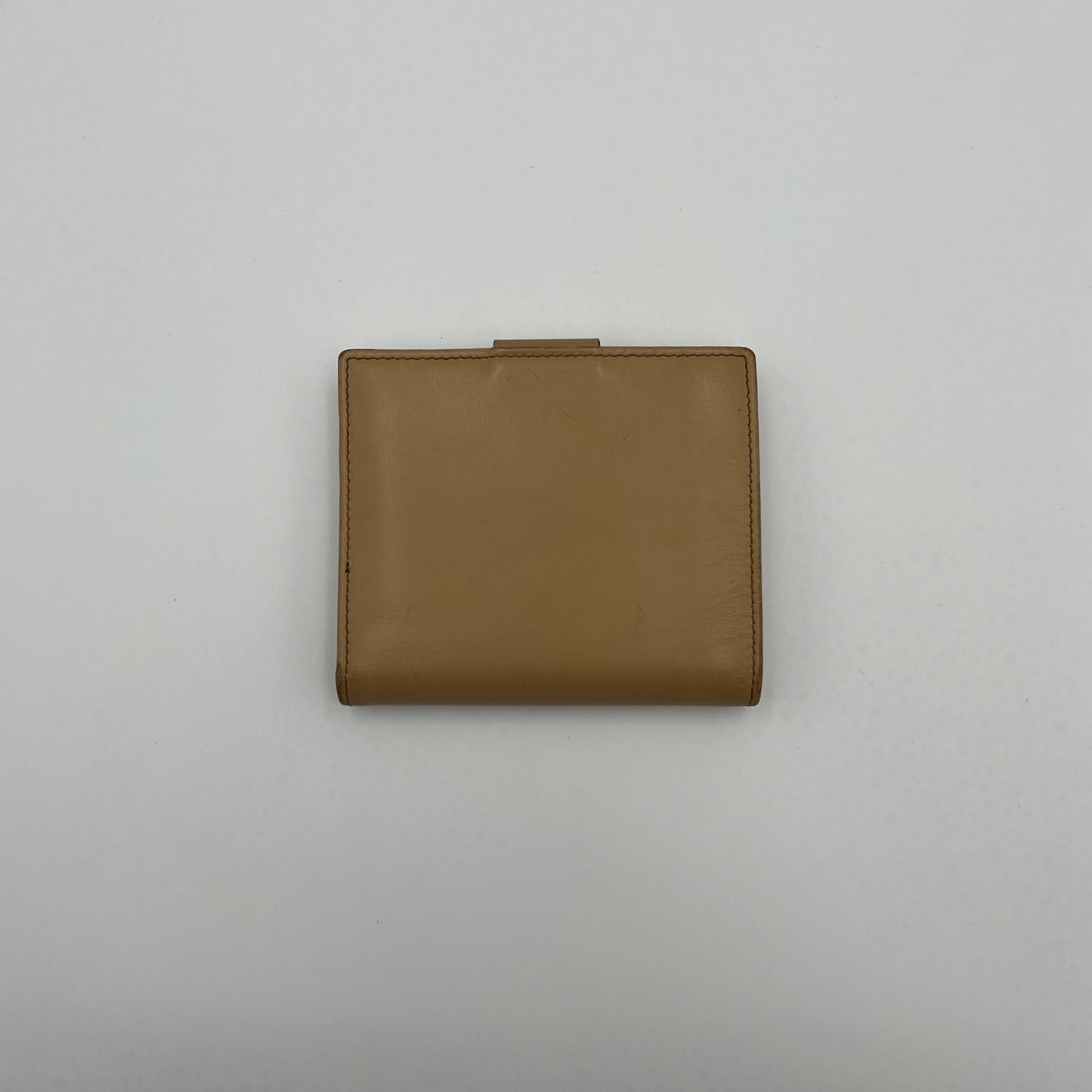 Salvatore Ferragamo Tan Leather Gancini Short Bifold Wallet