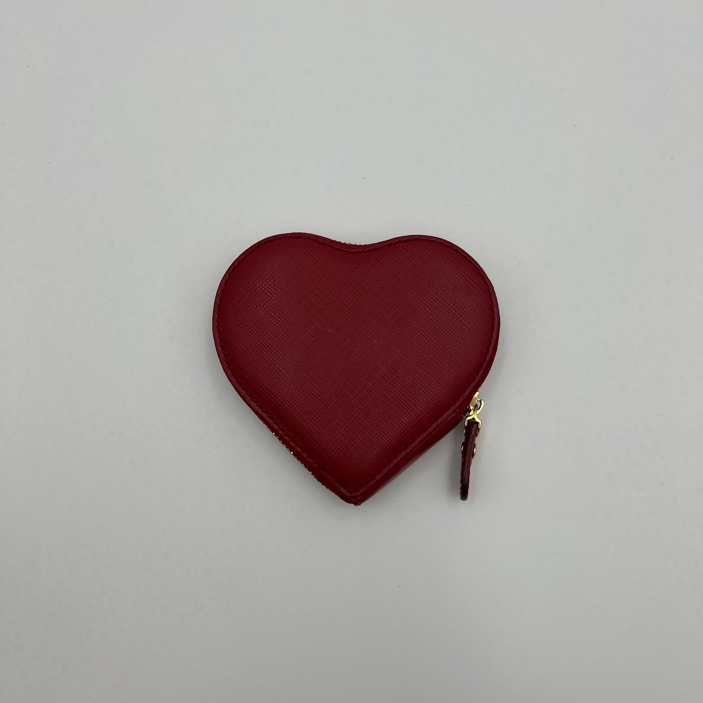 Salvatore Ferragamo Red Leather Heart Coin Purse