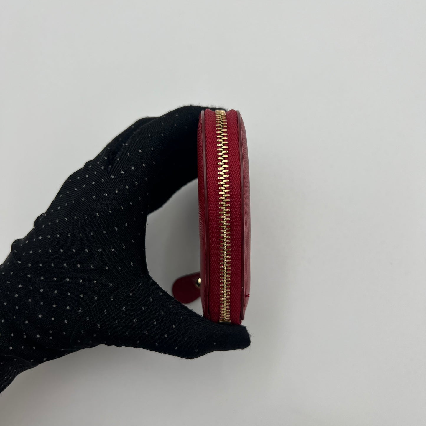 Salvatore Ferragamo Red Leather Heart Coin Purse