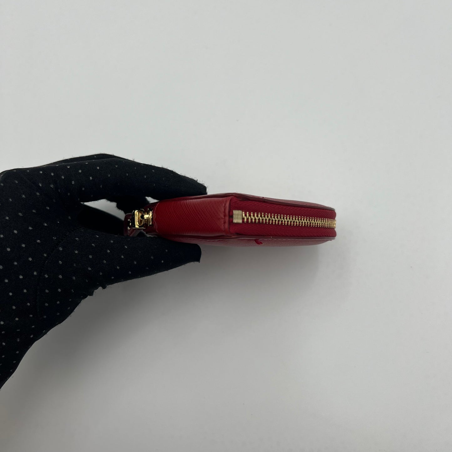Salvatore Ferragamo Red Leather Heart Coin Purse
