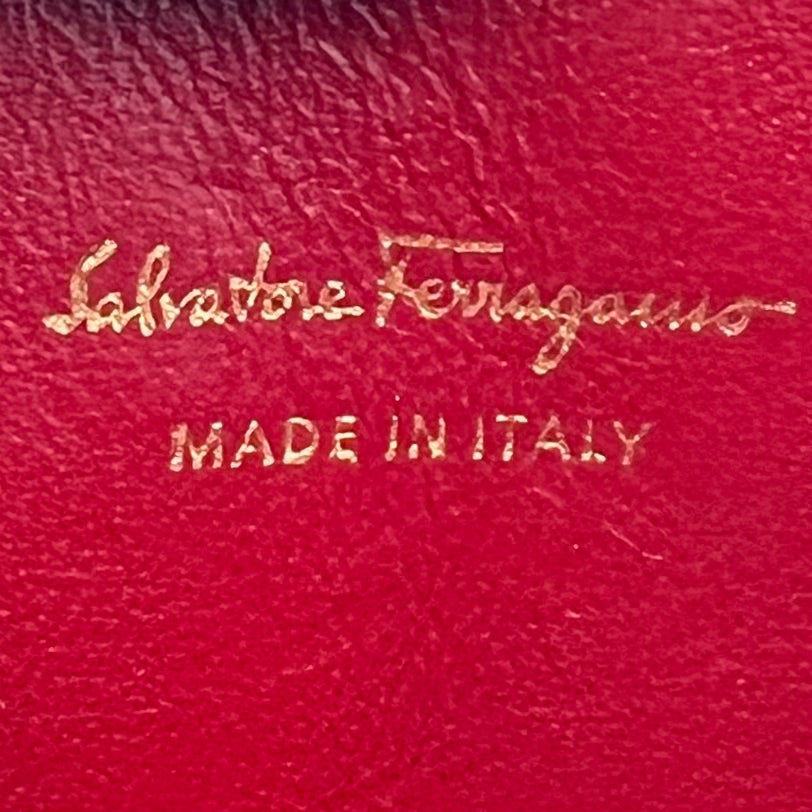 Salvatore Ferragamo Red Leather Heart Coin Purse