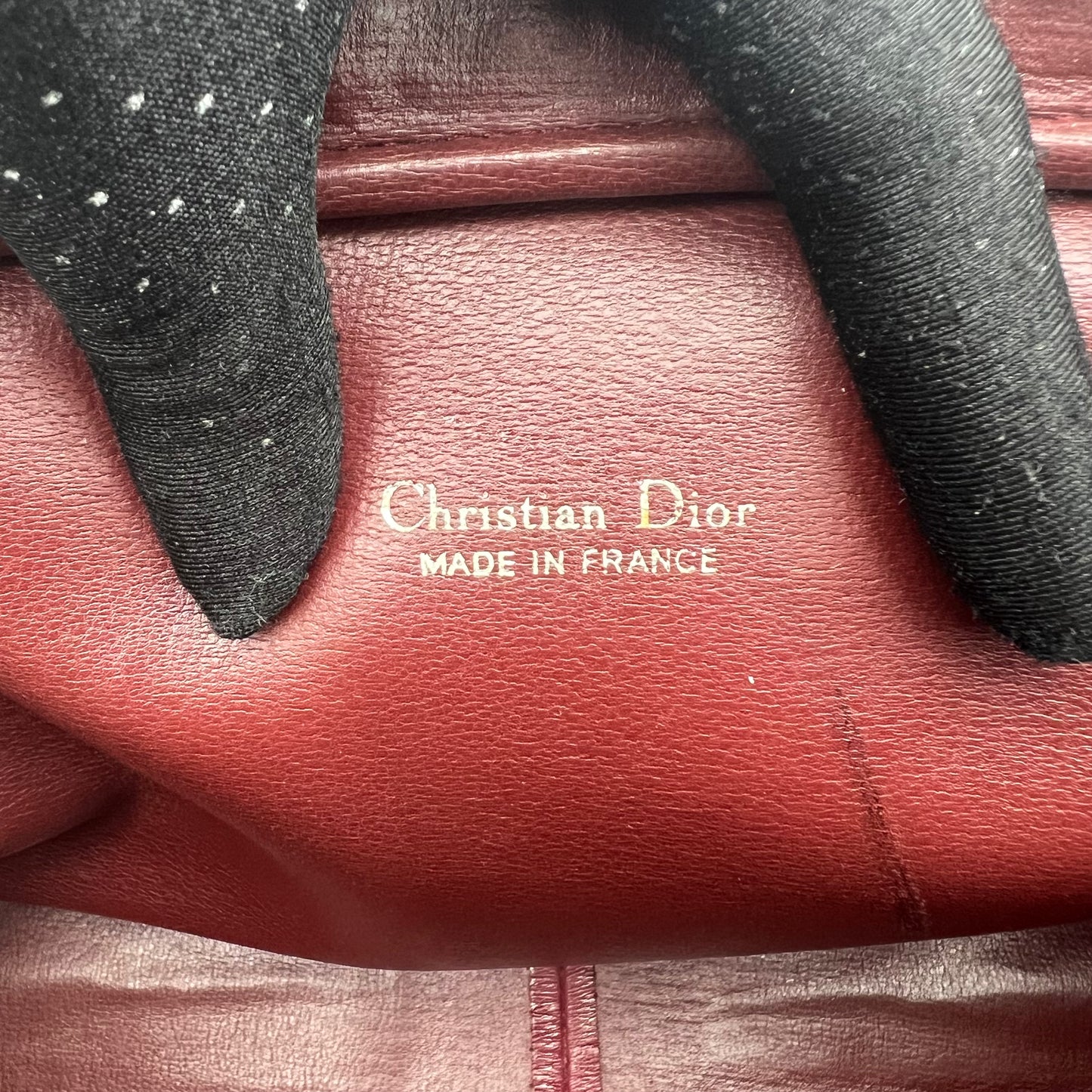 Christian Dior Burgundy Leather Medium Crossbody
