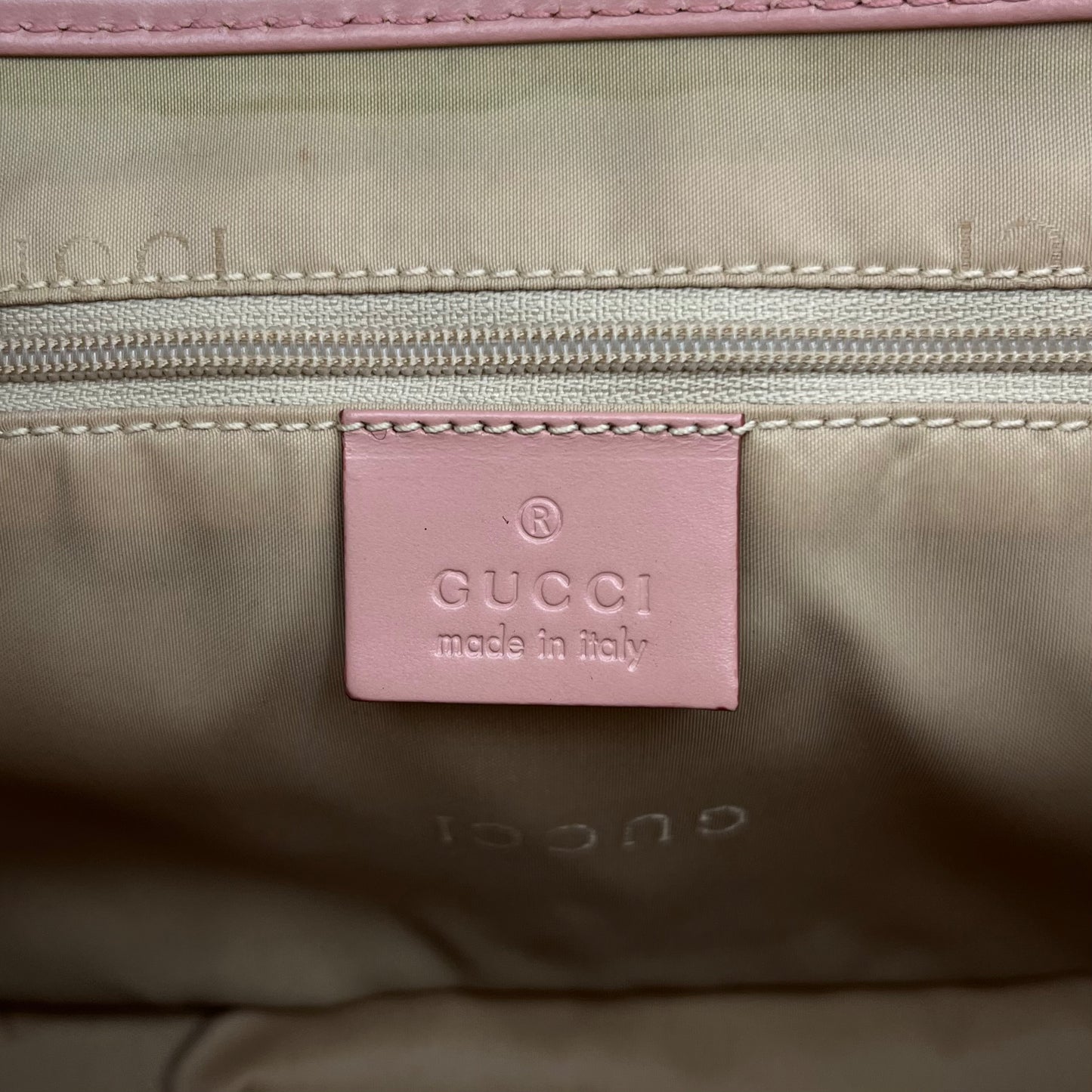 Gucci Pink and Leather Flap Jackie Shoulder Bag