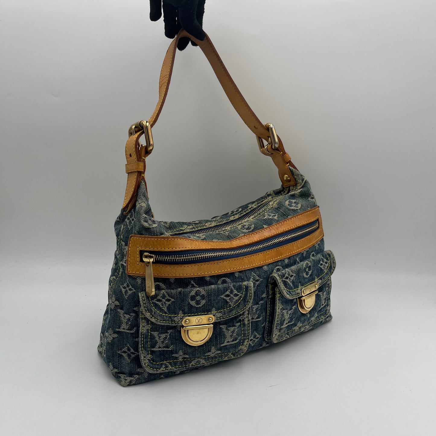 LV Monogram Denim Baggy PM