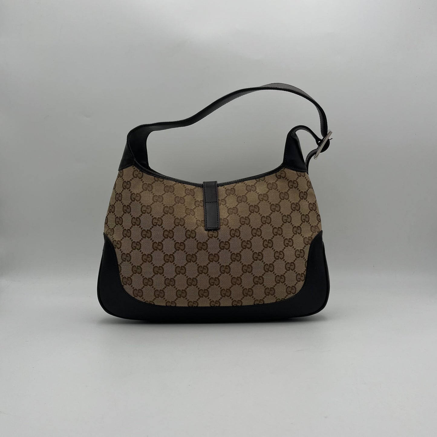 Gucci Brown Monogram Canvas Sherryline Jackie O Hobo Bag