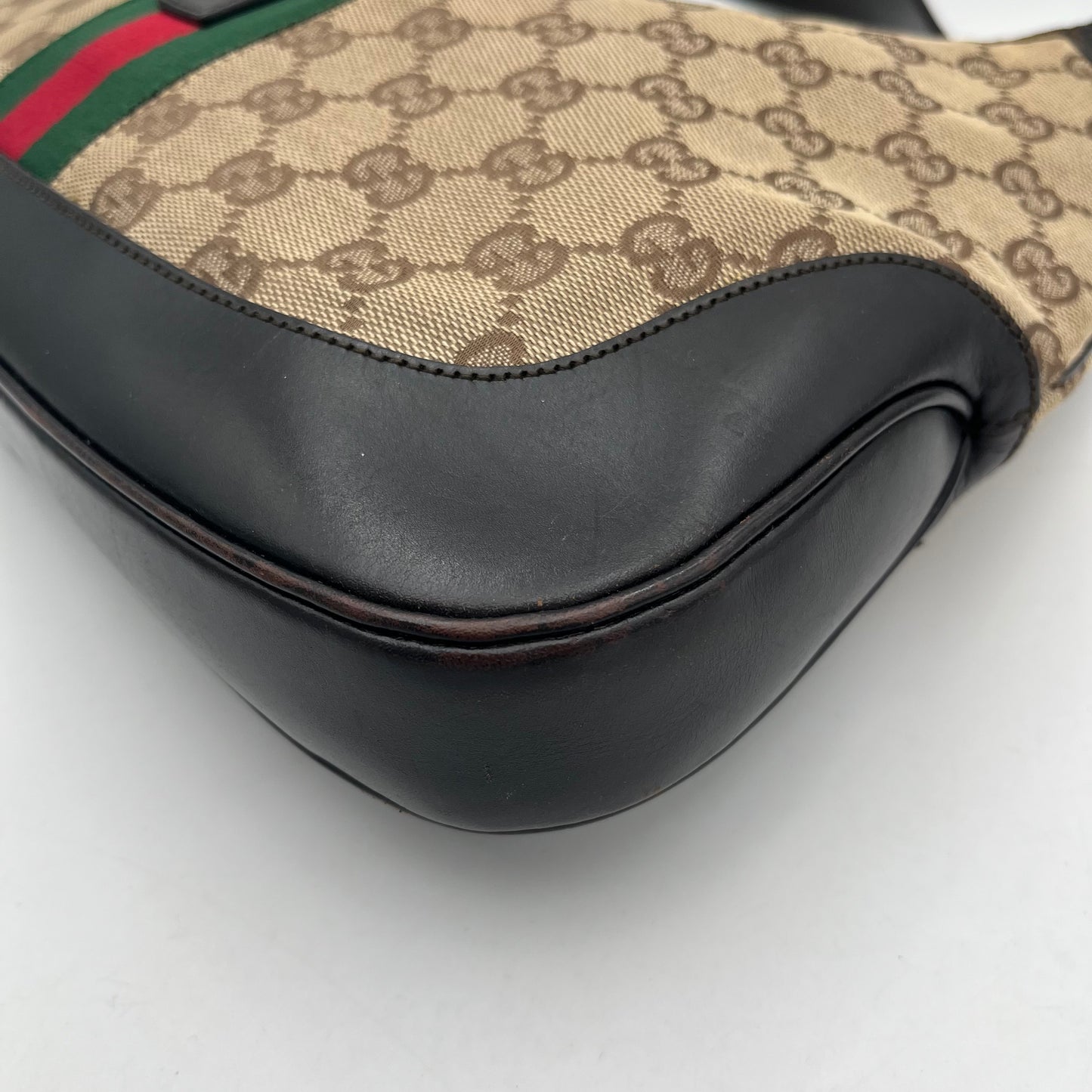 Gucci Brown Monogram Canvas Sherryline Jackie O Hobo Bag