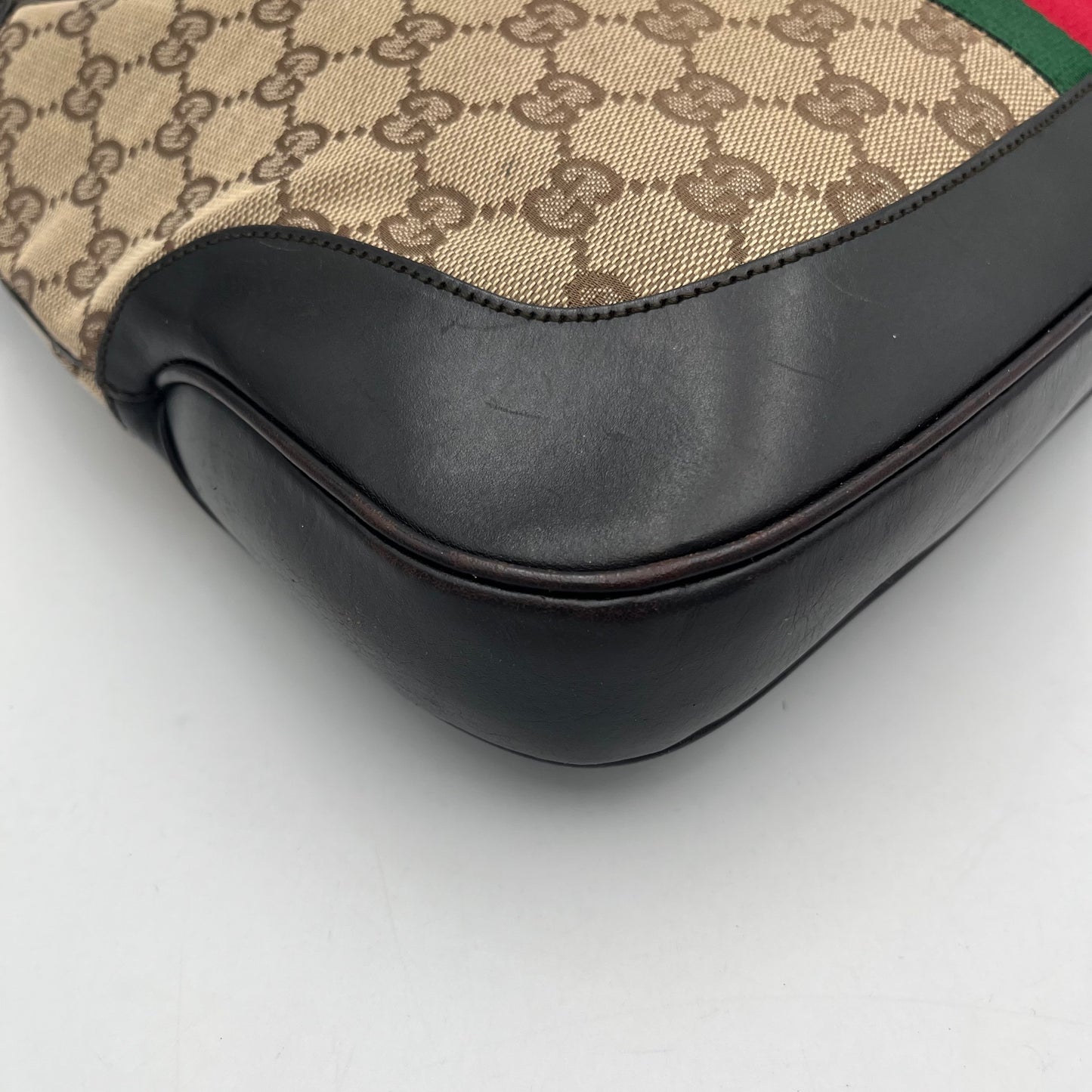 Gucci Brown Monogram Canvas Sherryline Jackie O Hobo Bag