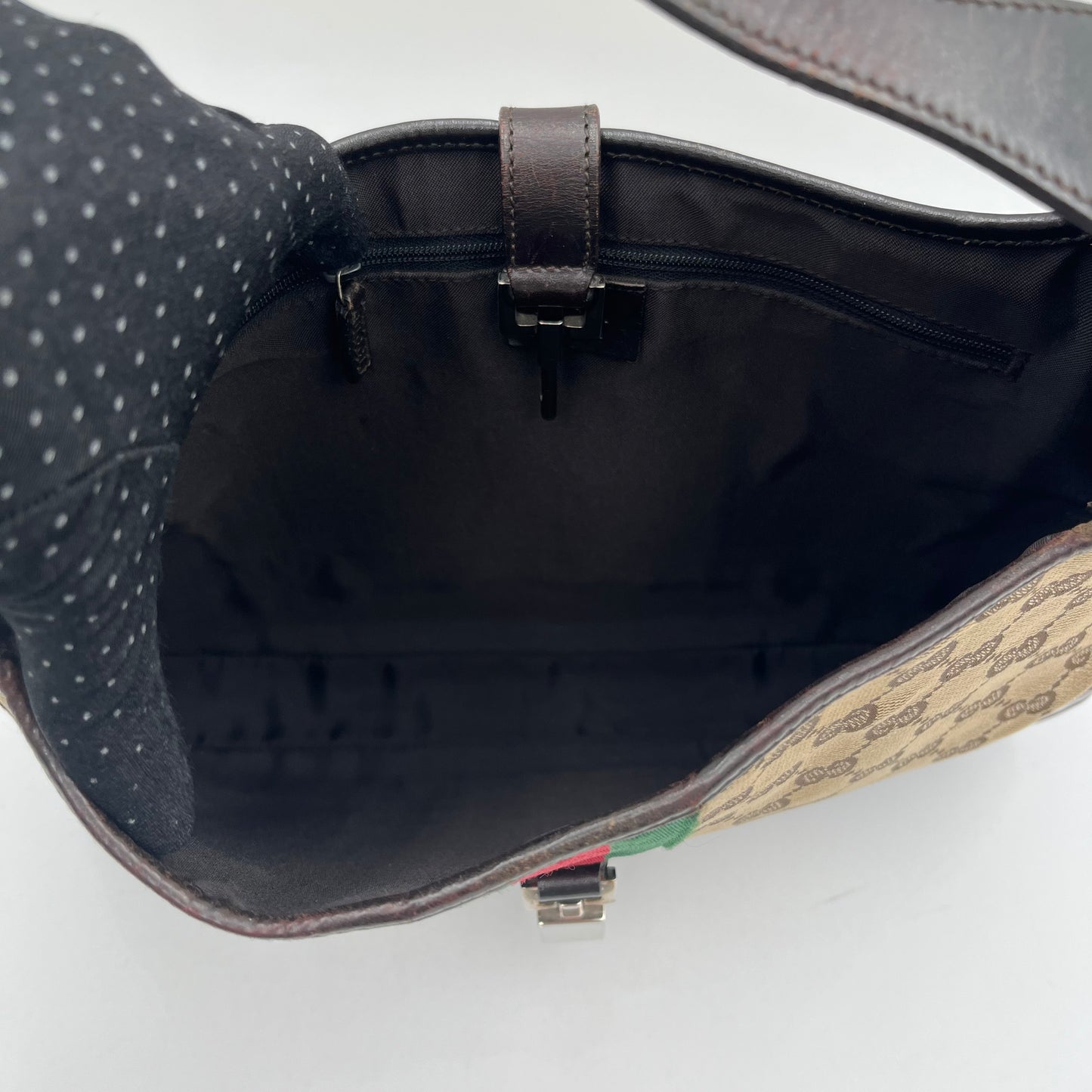 Gucci Brown Monogram Canvas Sherryline Jackie O Hobo Bag