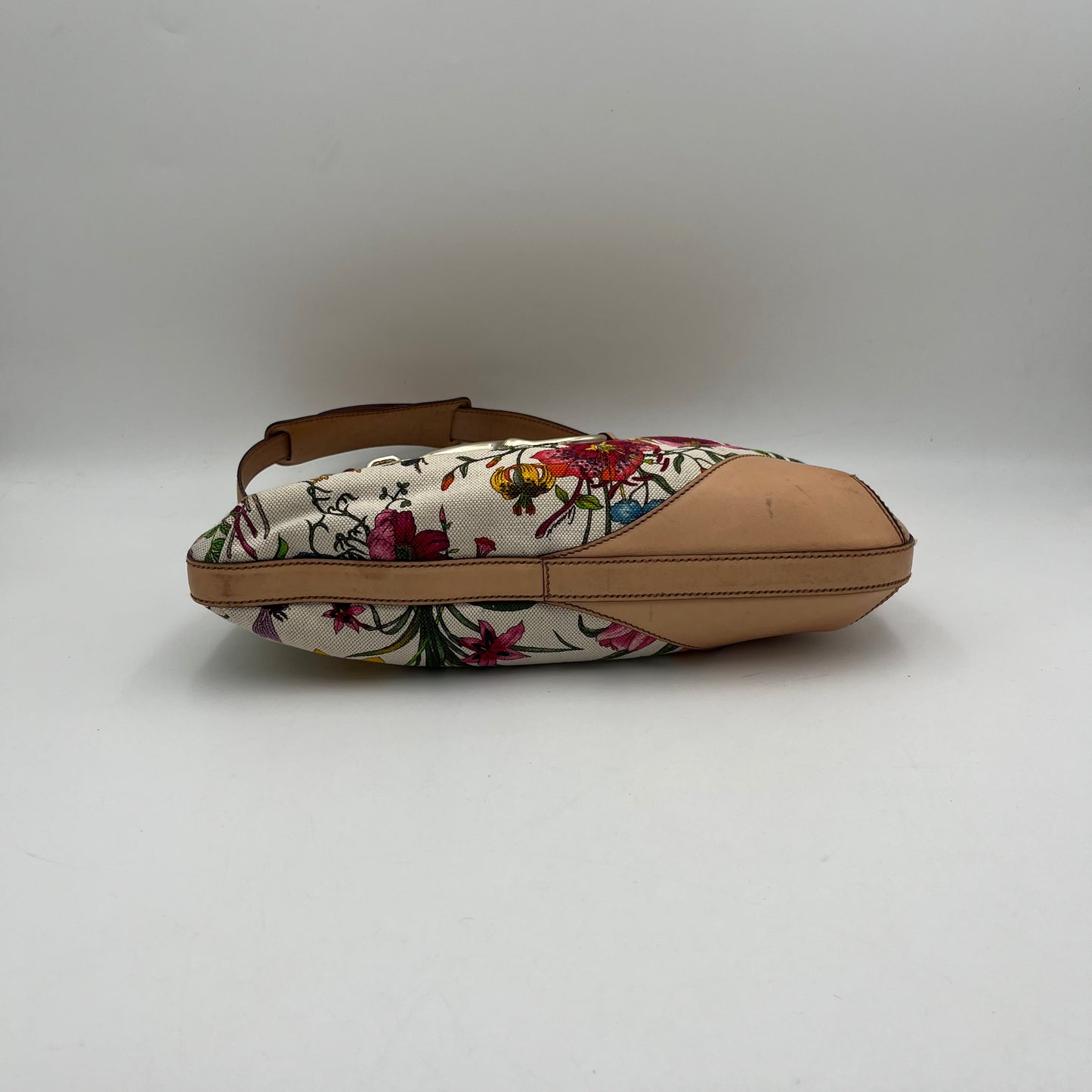 Gucci Floral Hasler Horsbit Hobo Shoulder Bag w/ dust bag