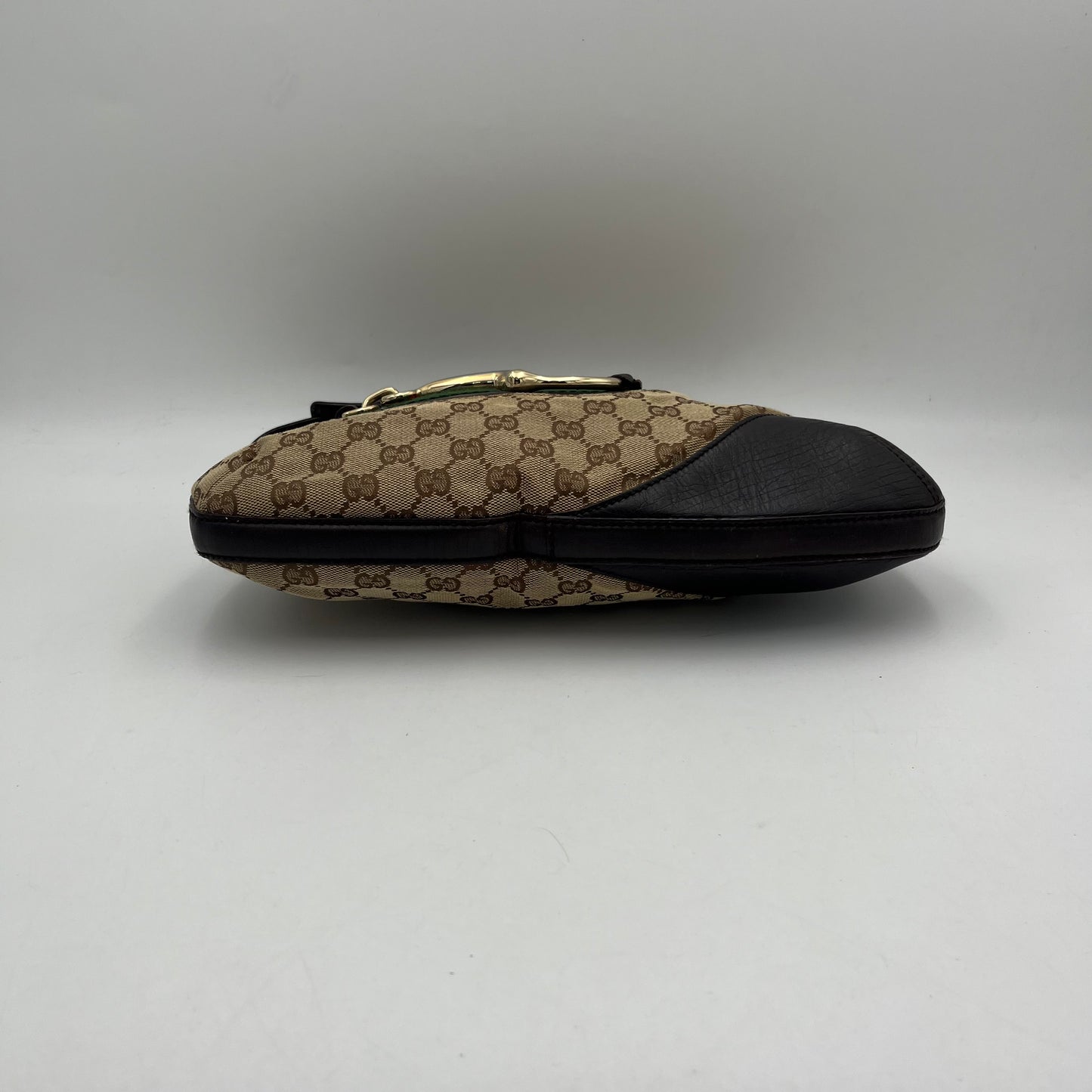 Gucci Monogram Canvas Sherryline Hasler Horsebit Hobo Shoulder Bag