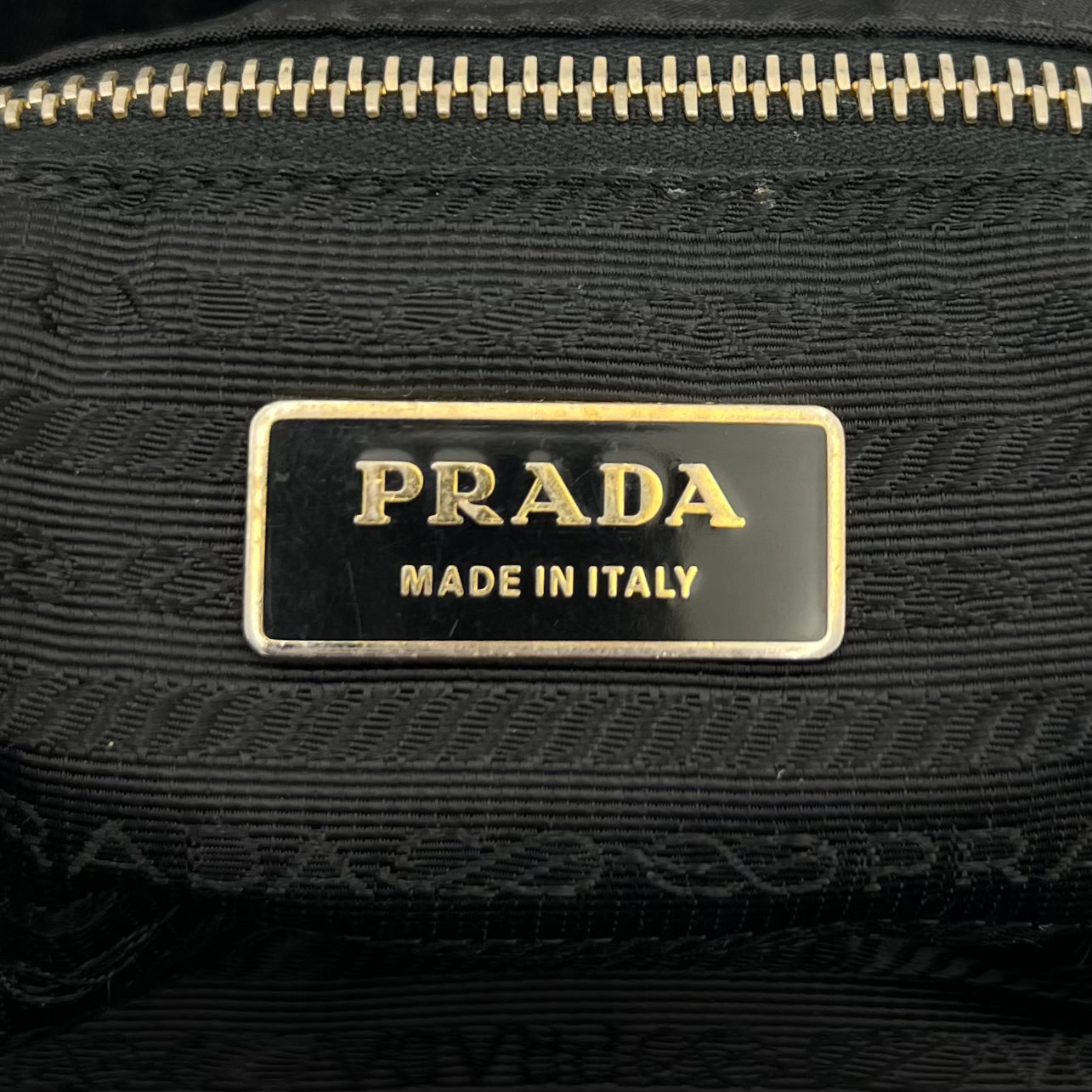 Prada Black Tessuto and Patent Leather Bow Tote Bag